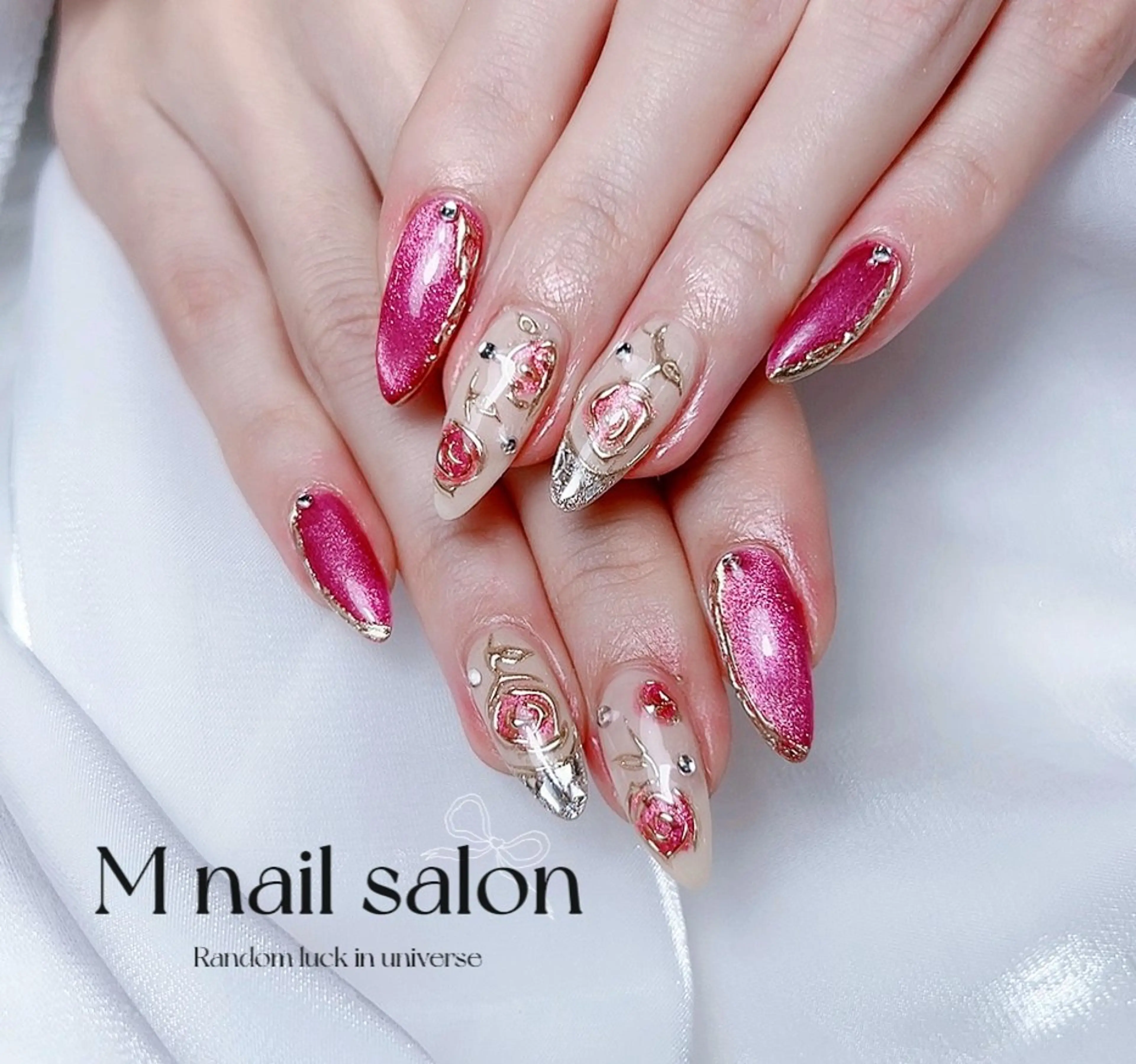 ネイル ハンドネイル M🌷nail 長さだし専門店のネイルデザイン