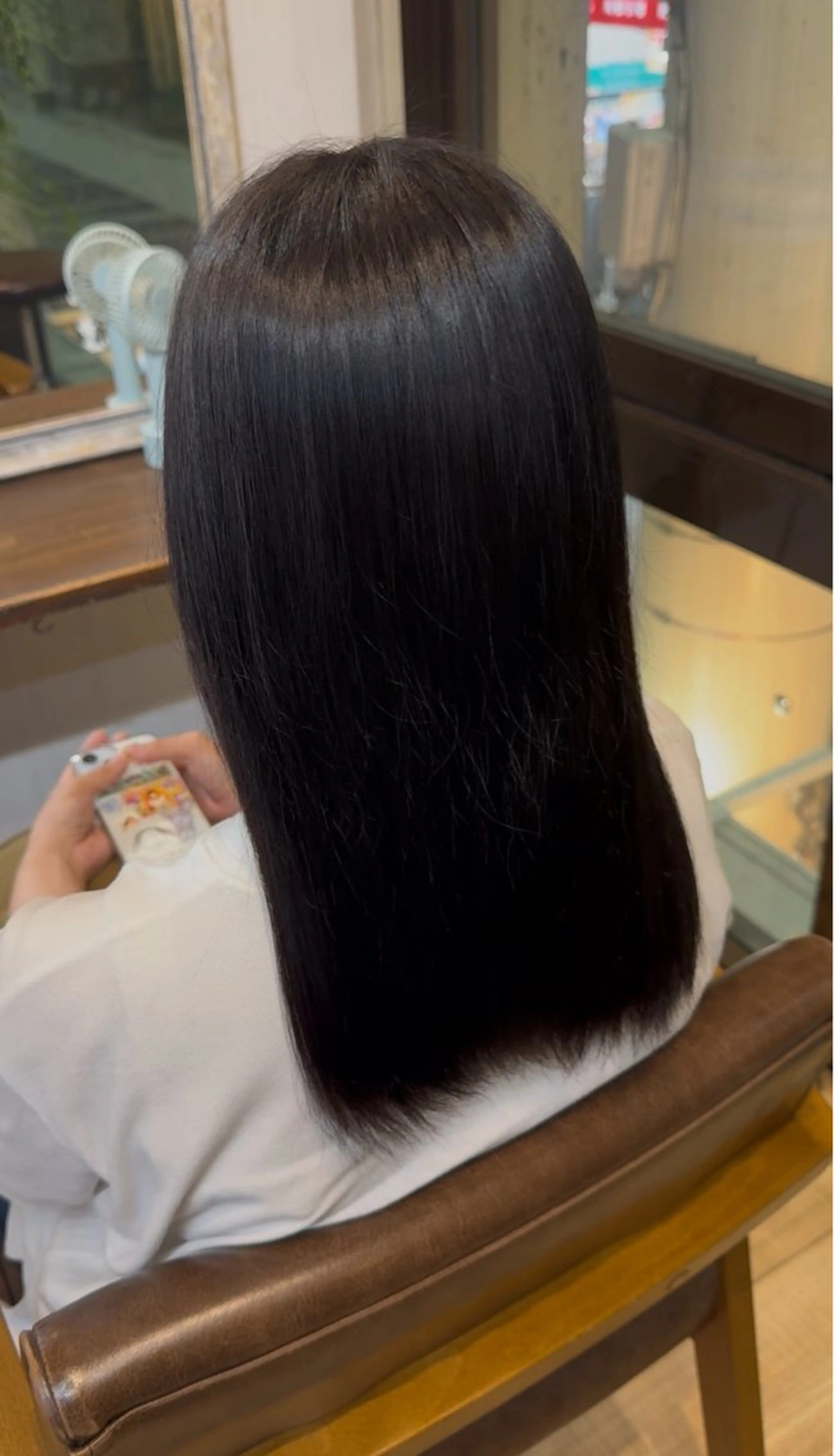 ロング 縮毛矯正 八木 輝のヘアスタイル