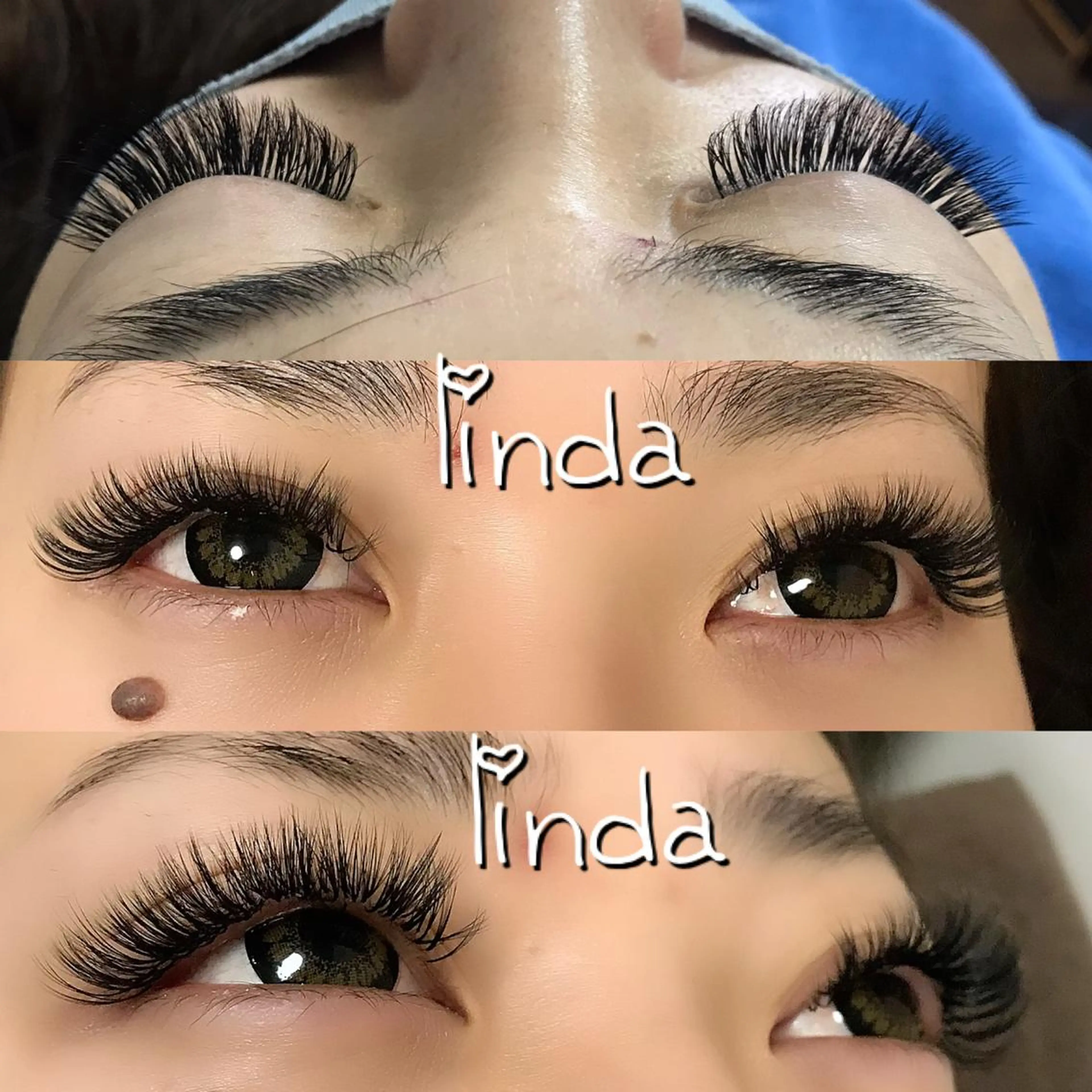 マツエク・マツパ 付け放題 目尻長め ボリュームラッシュ linda lashesのマツエク・マツパデザイン