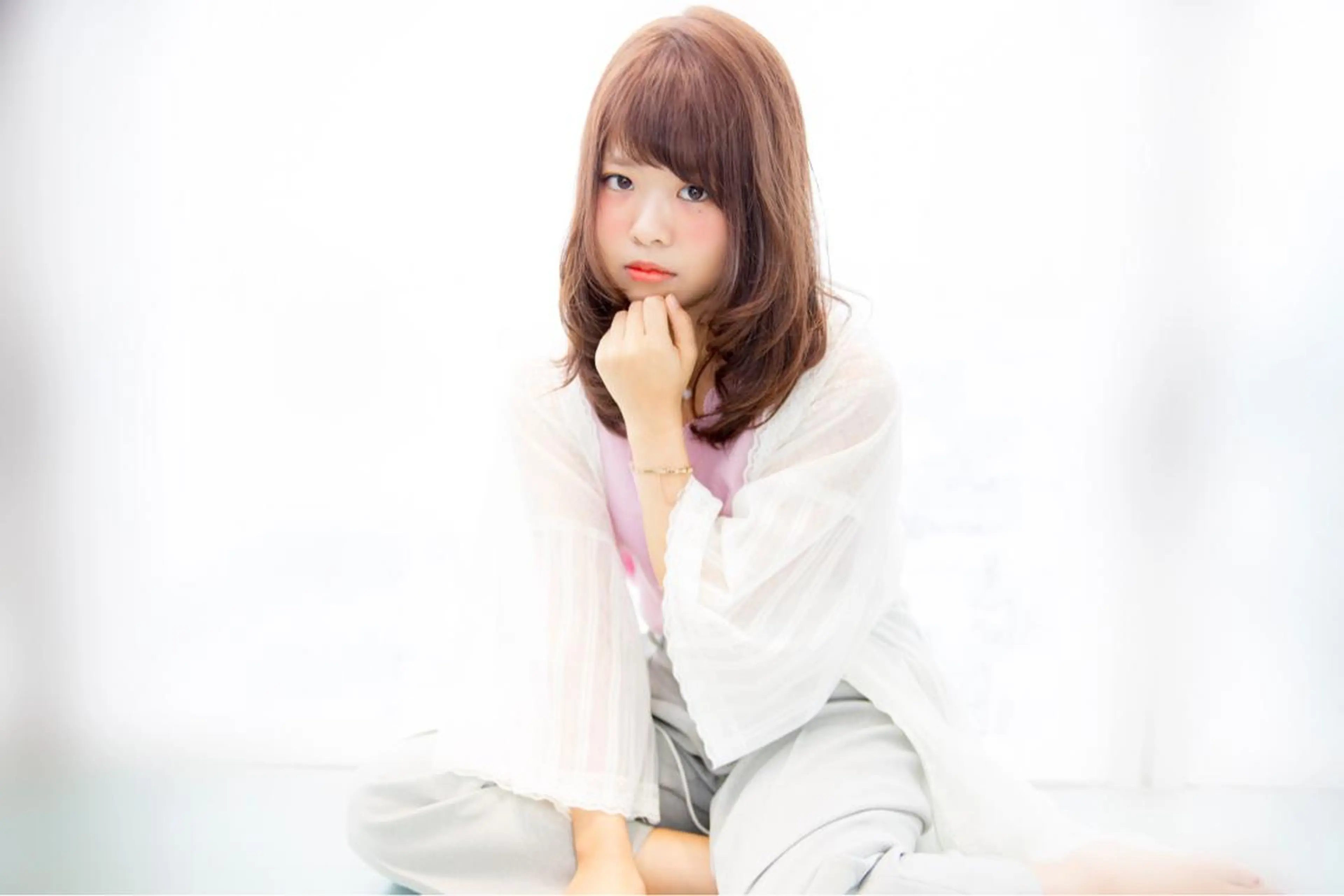 ミディアム セミロング ロング カラー Re:ta Hair 飯田淳平のヘアスタイル