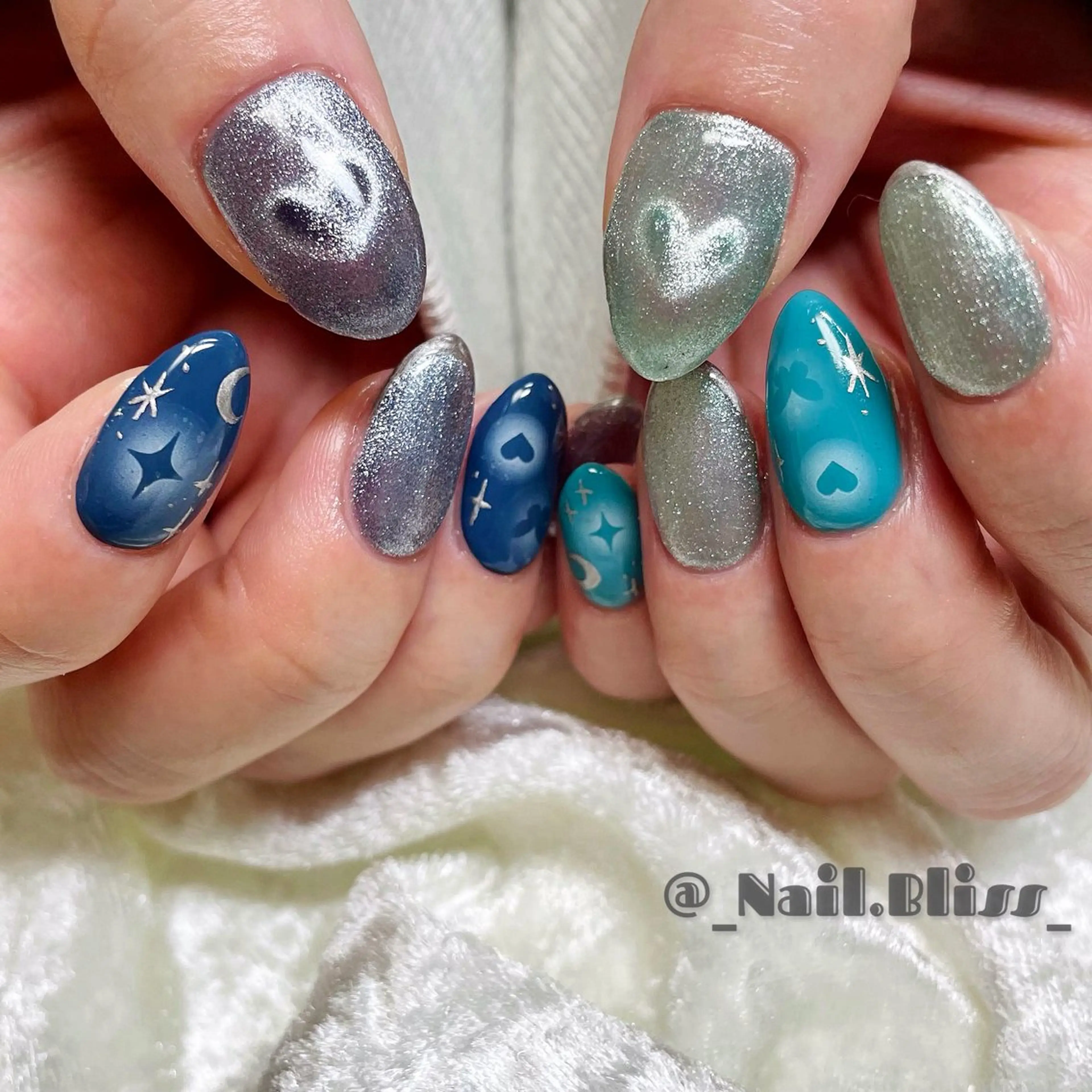 ネイル 韓国ネイル マグネットネイル ハンドネイル NAIL BLISSのネイルデザイン