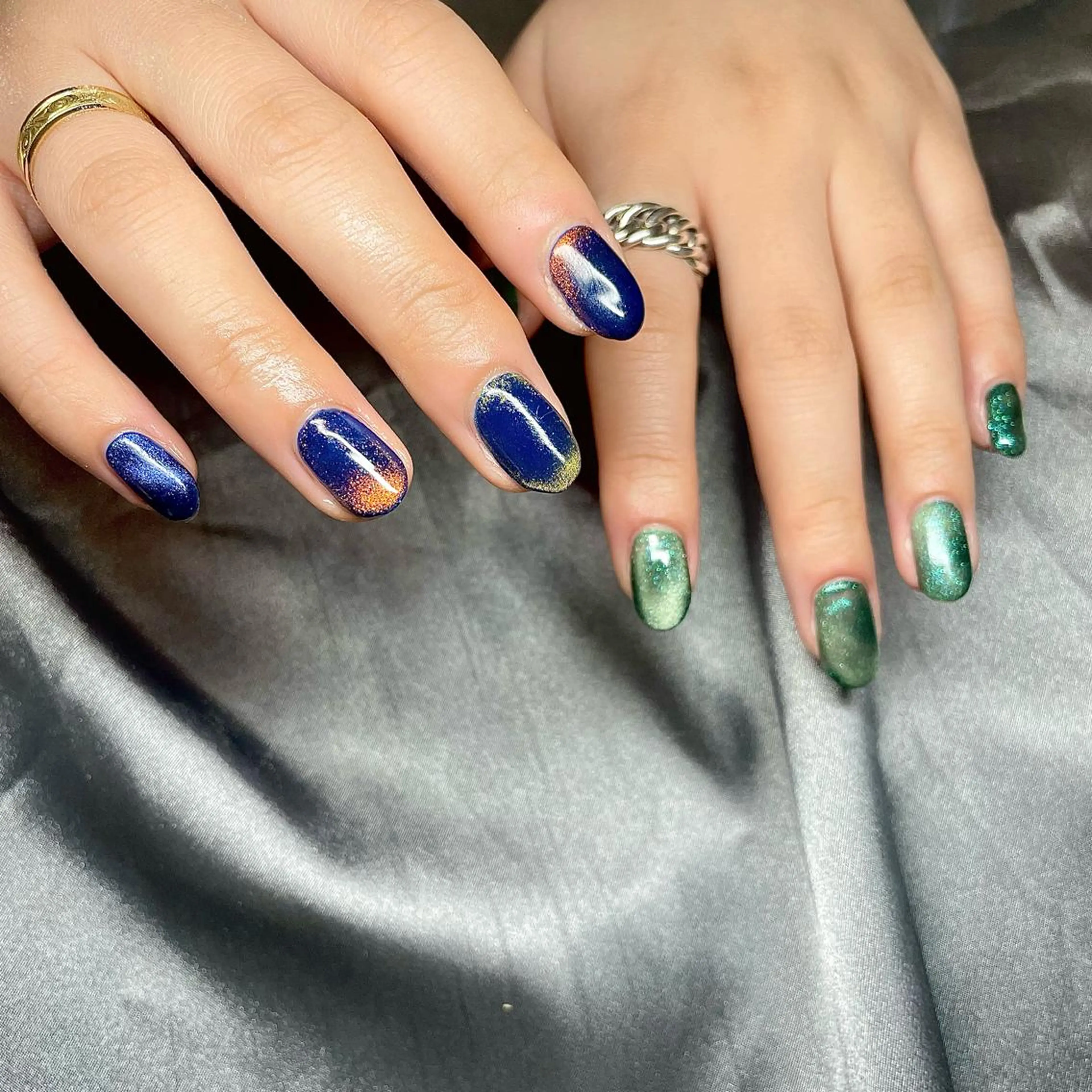 ミディアム カラー パーマ ヘアアレンジ メンズ キッズ ネイル マツエク・マツパ アイブロウ マグネットネイル nail&eye Aoのマツエク・マツパデザイン