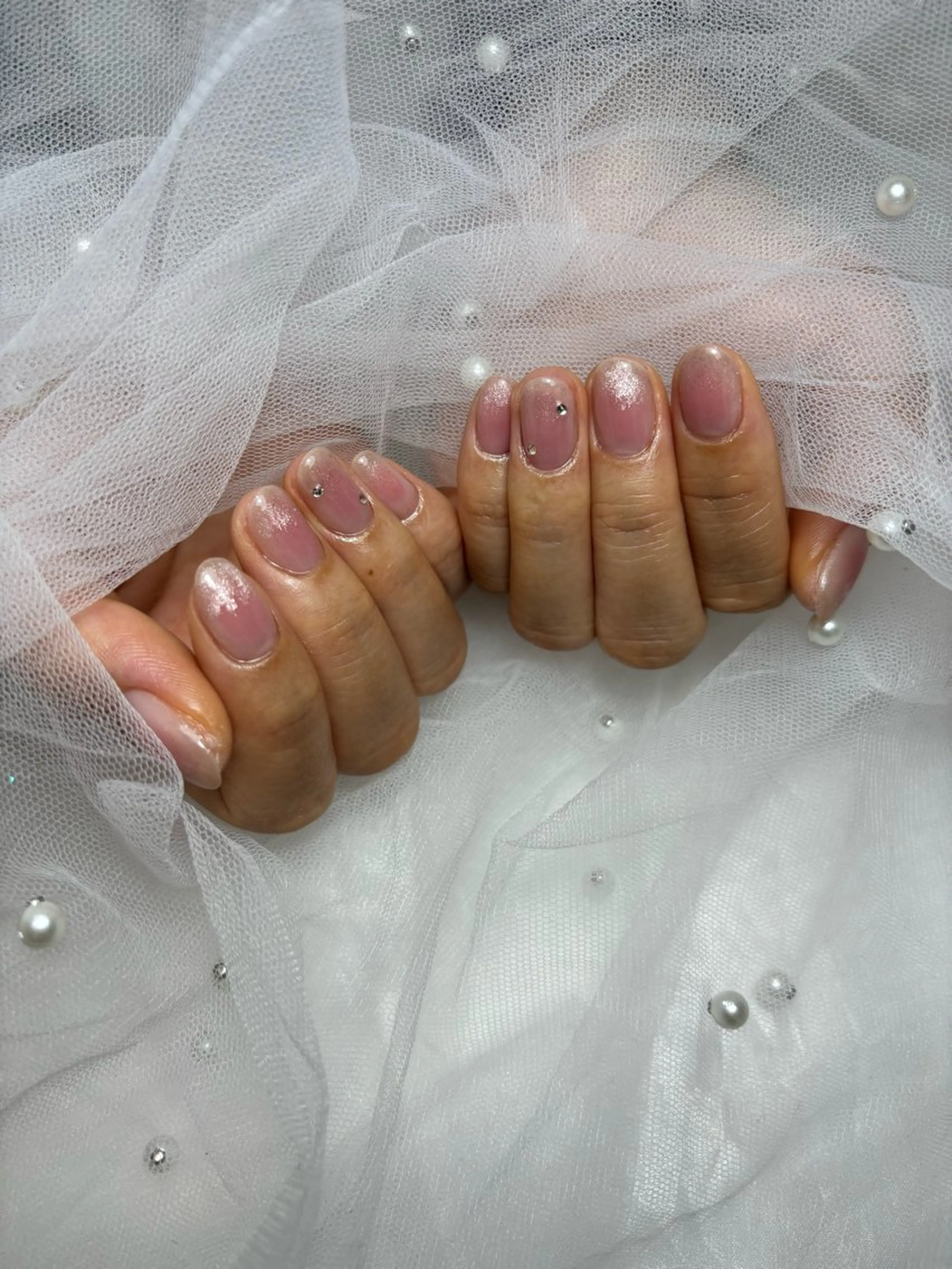 ネイル チークネイル マグネットネイル ハンドネイル nail salon Ni-i-naのネイルデザイン