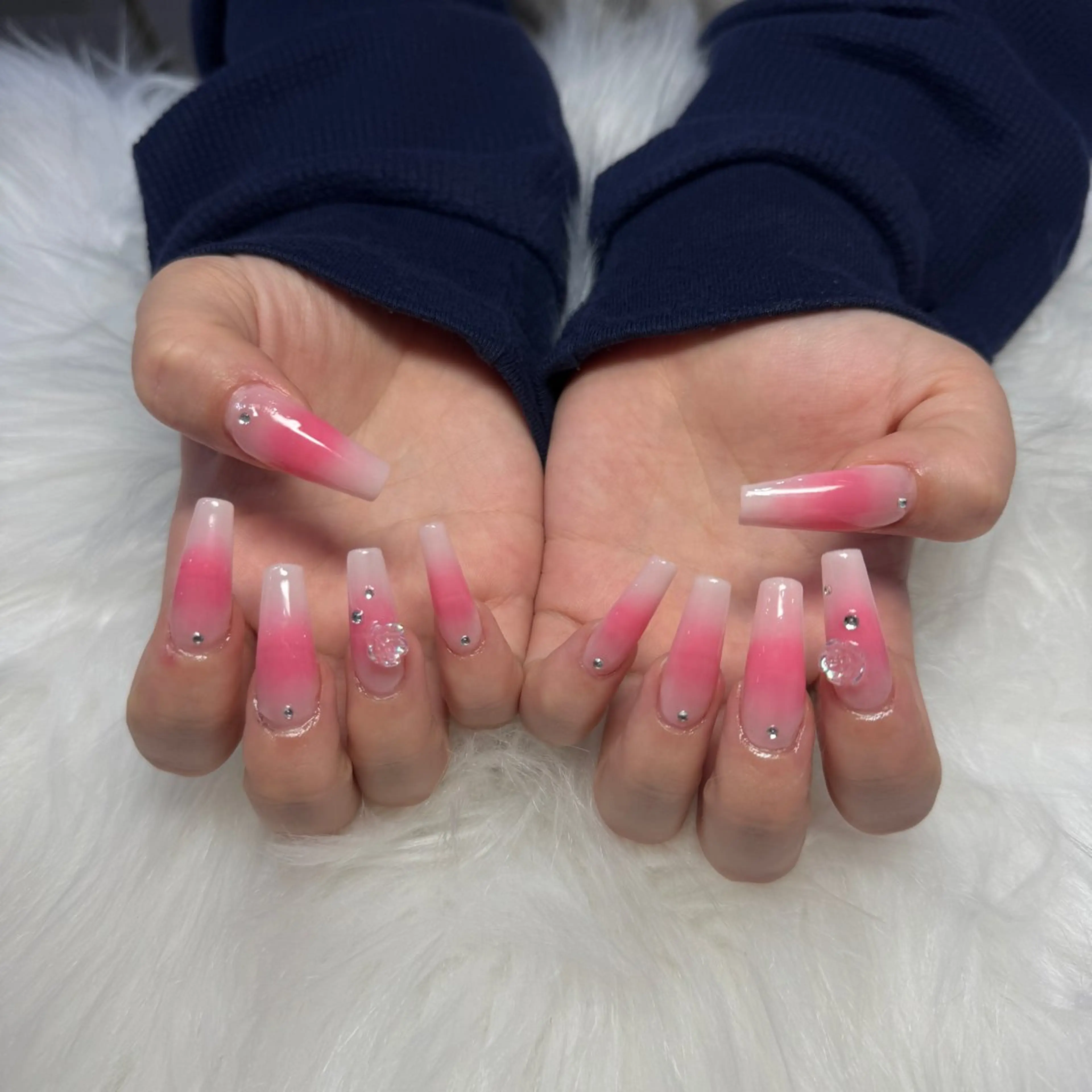 ネイル hami🎀うかん 🎀チップ長さ出しのネイルデザイン