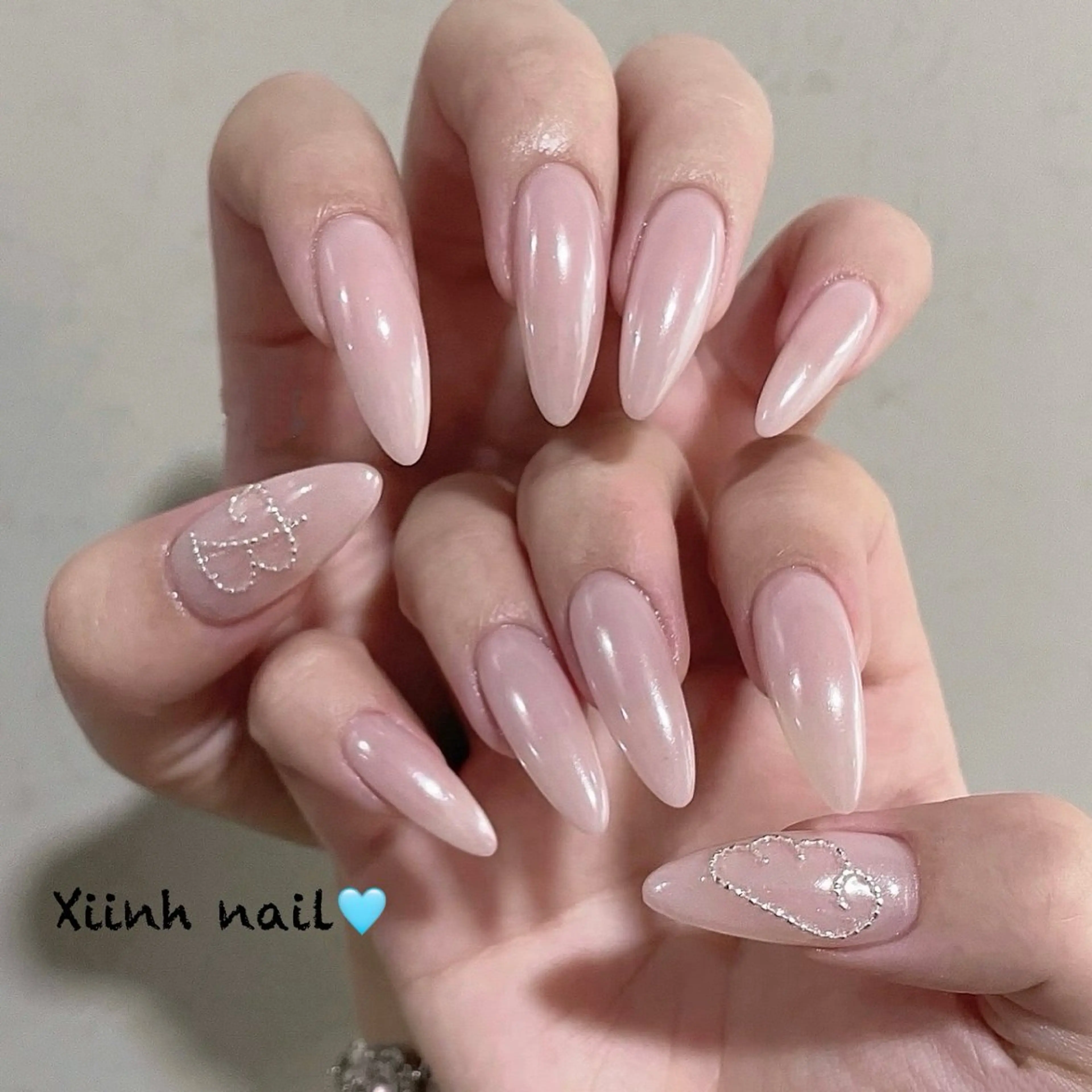 ネイル チークネイル 桜ネイル フットネイル フレンチネイル ジェルネイル XIINH NAIL SALONのネイルデザイン