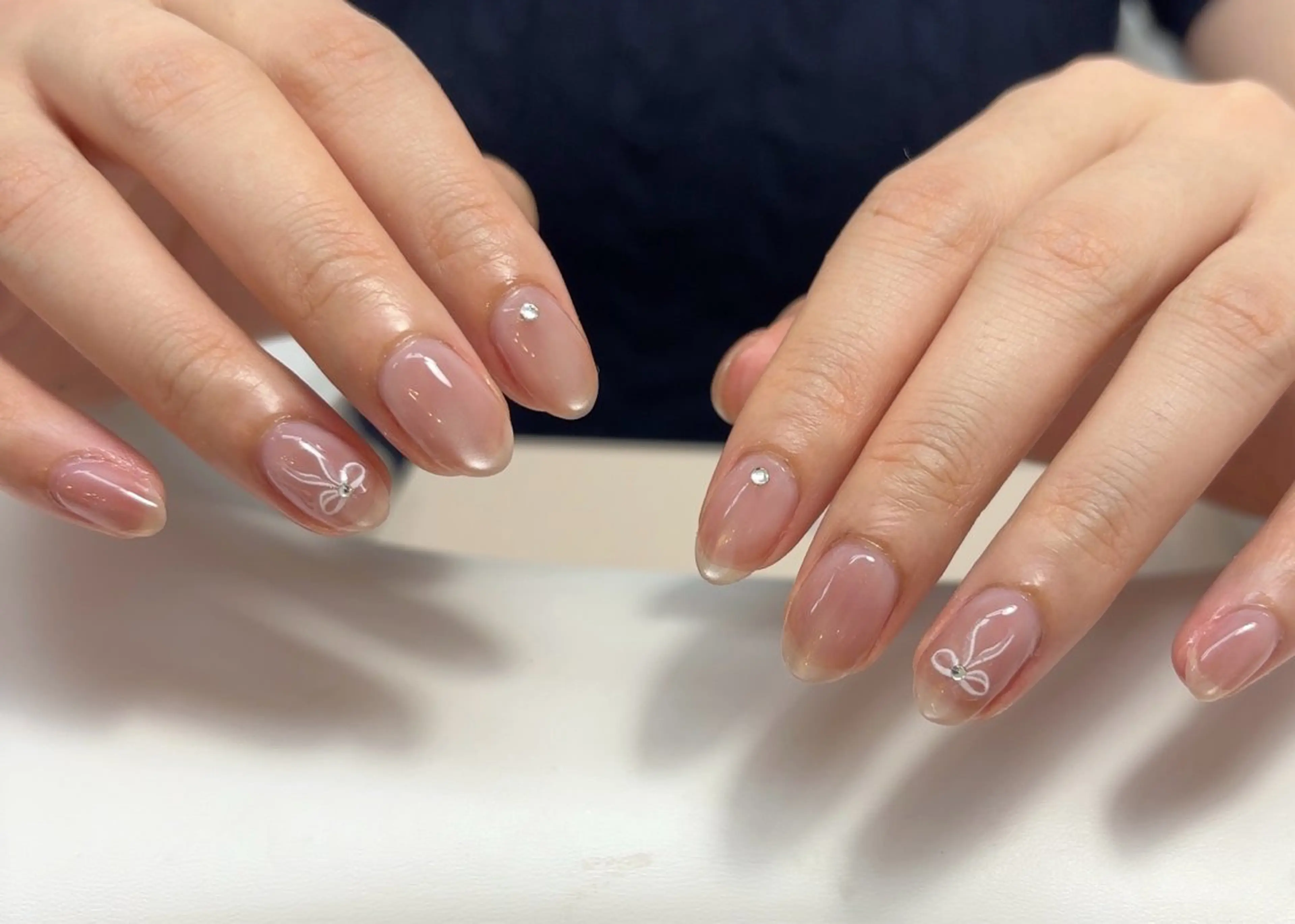 ネイル マグネットネイル リボン ストーンネイル Nil nail ＆ eyelash 江坂店所属・NIL Nakamuraのマツエク・マツパデザイン