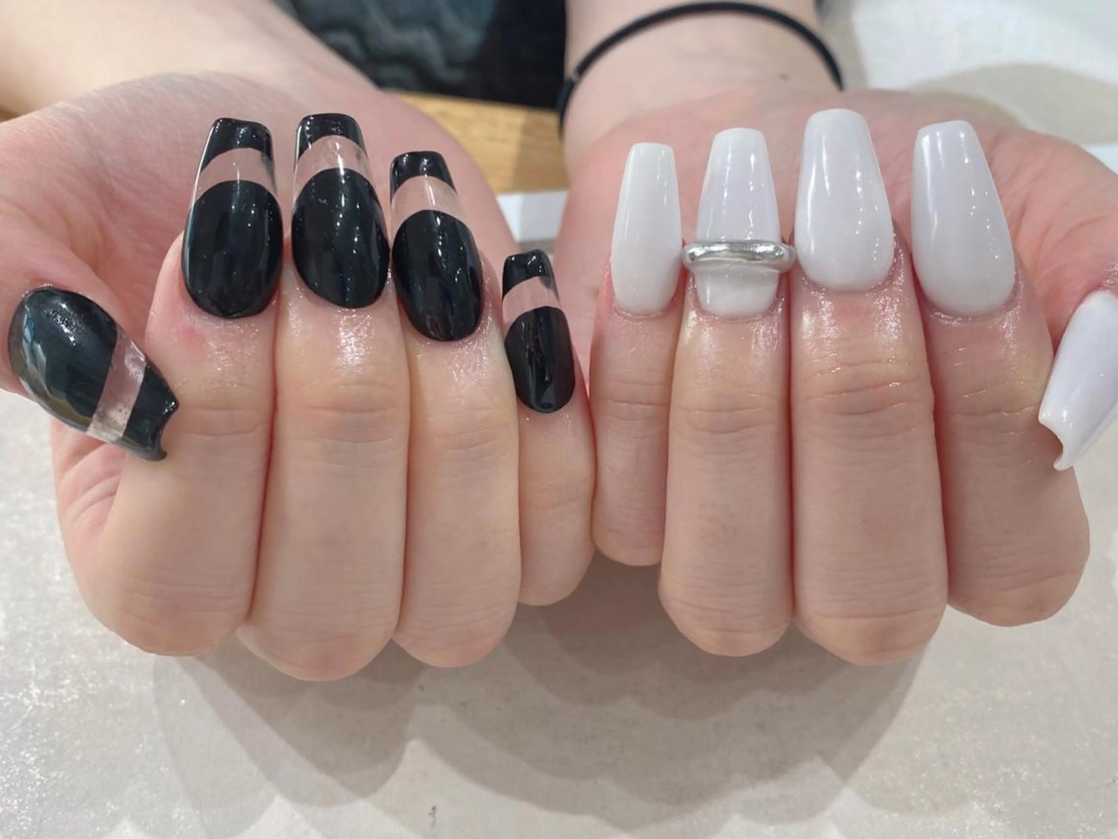 セミロング ハンドネイル Nail  R💫 naoのネイルデザイン