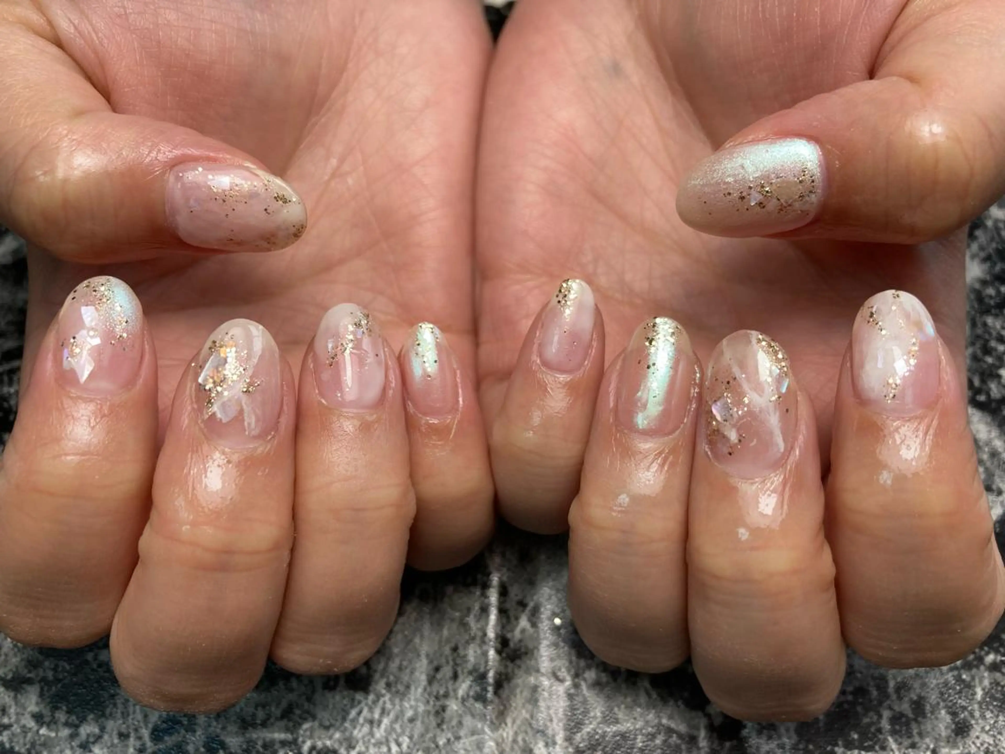 ショート ネイル ハンドネイル フットネイル ✴︎ Delightのネイルデザイン