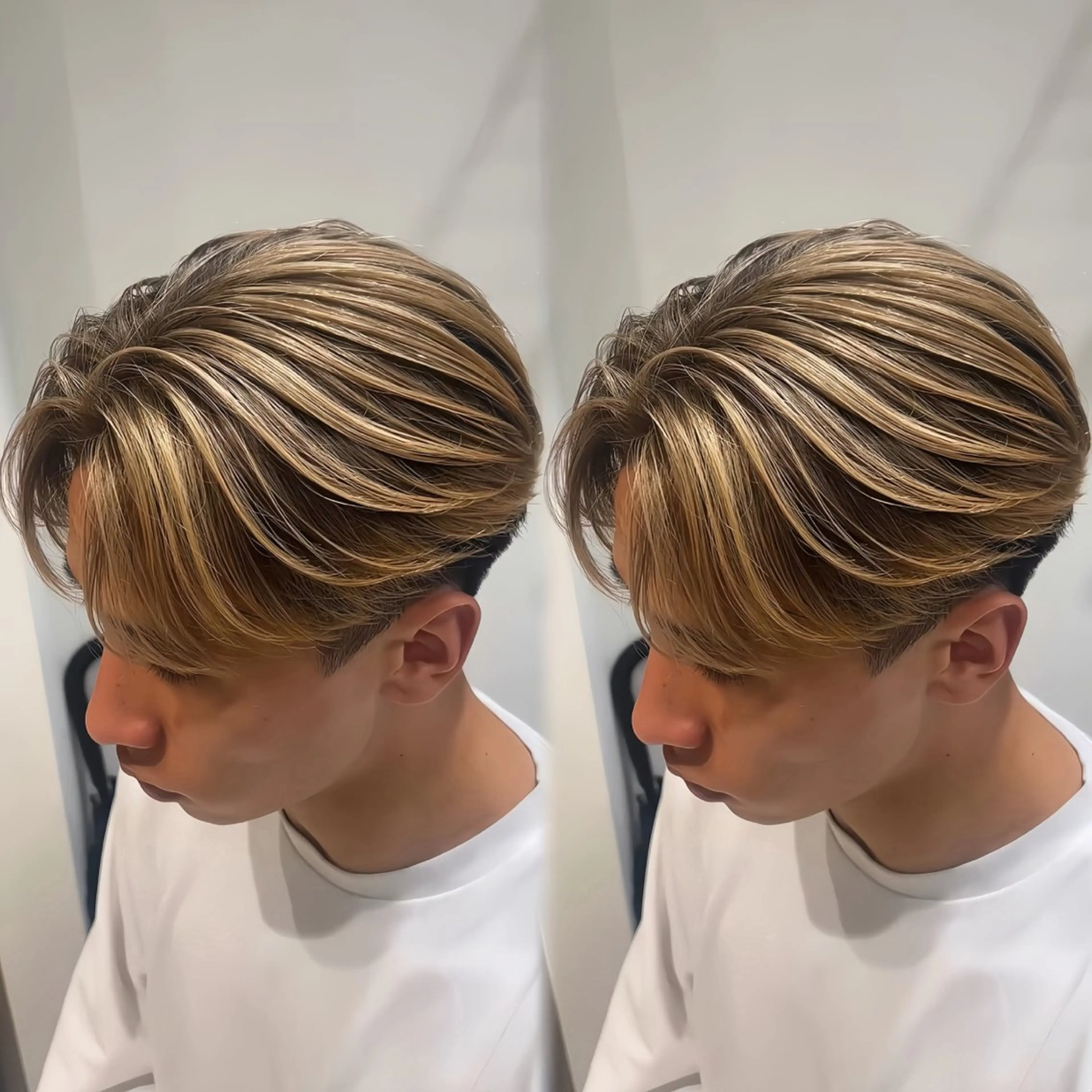 カラー メンズ メンズバレイヤージュ バレイヤージュ ブロンド カット ヘアカラー synergy所属・🔥メンズ特化🔥 かいきのヘアスタイル