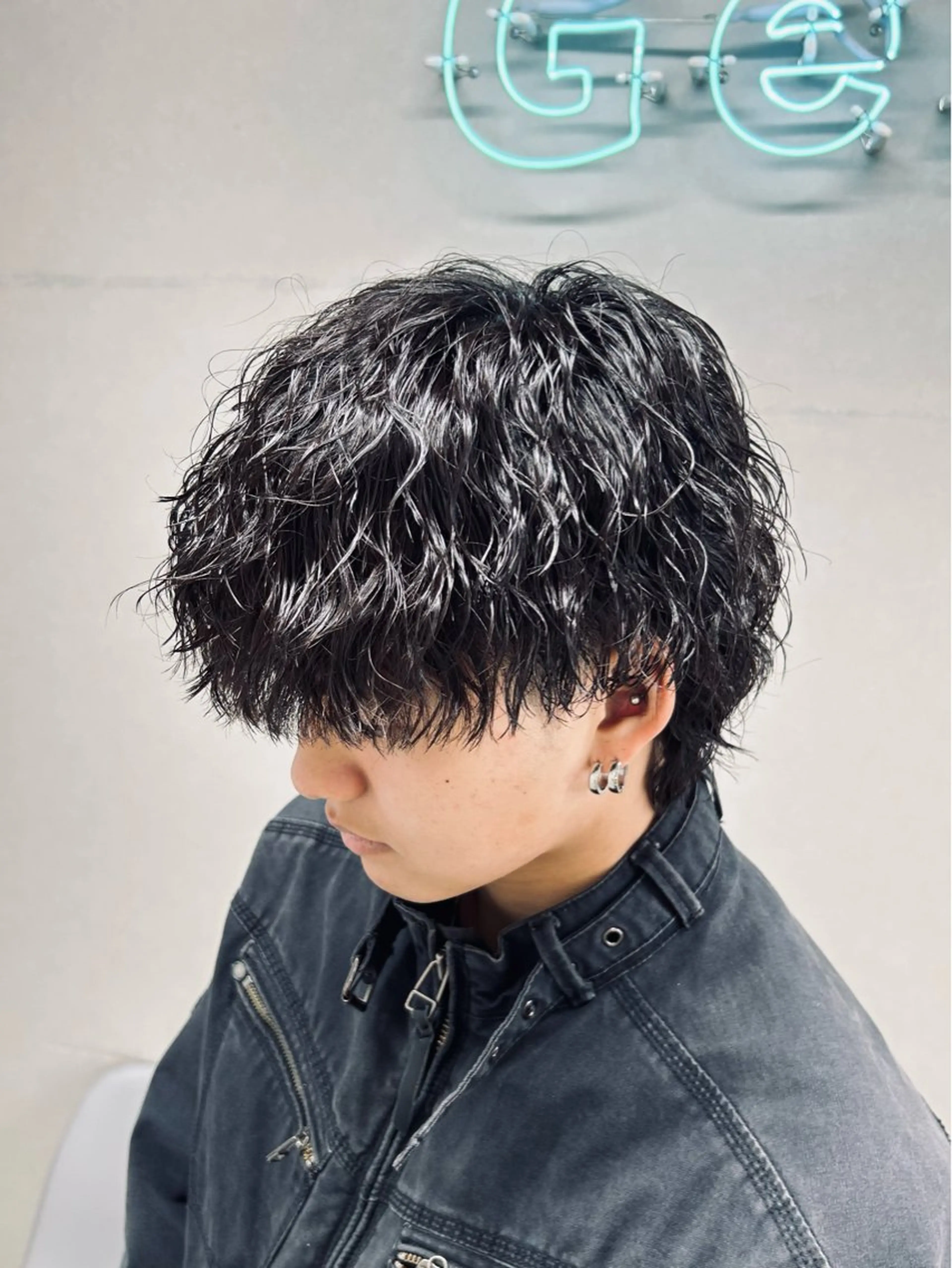 ミディアム パーマ メンズ 🏁メンズパーマ/ RYOYAのヘアスタイル