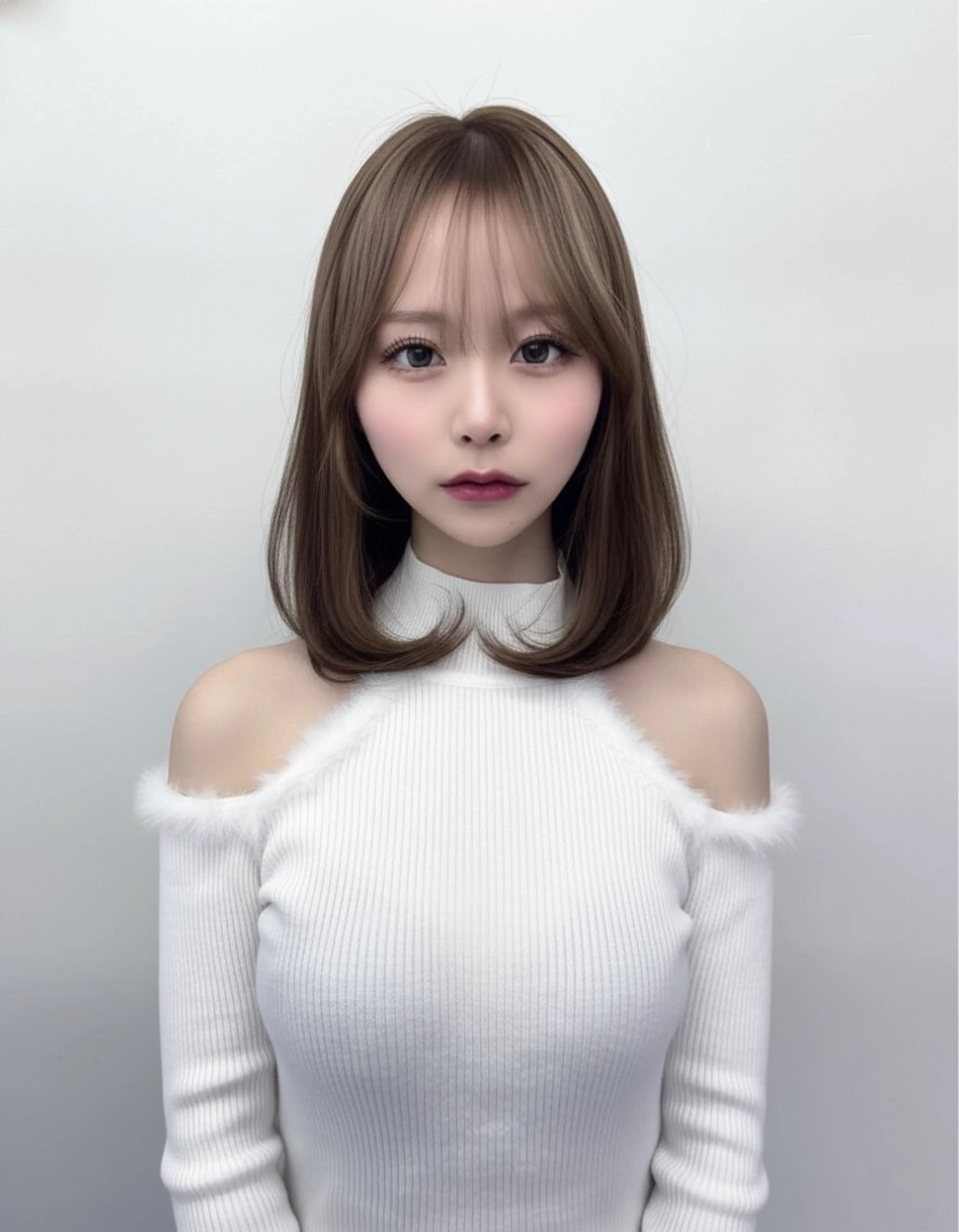 ミディアム カラー カット ヘアカラー トリートメント 韓国ヘア/髪質改善 TAKAHIROのヘアスタイル