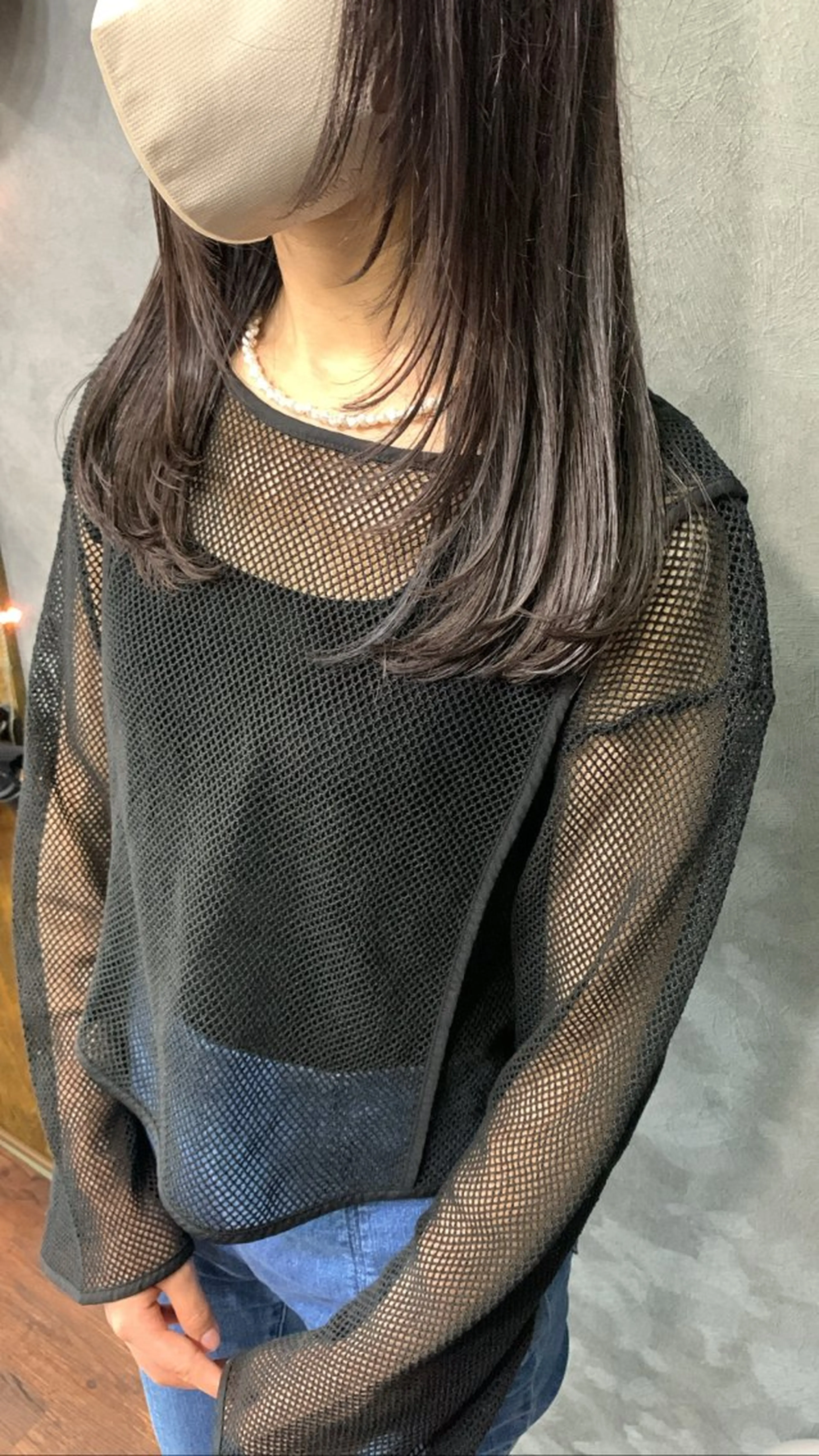 セミロング カラー 顔まわりレイヤー レイヤーカット chouette/ 根本優希のヘアスタイル