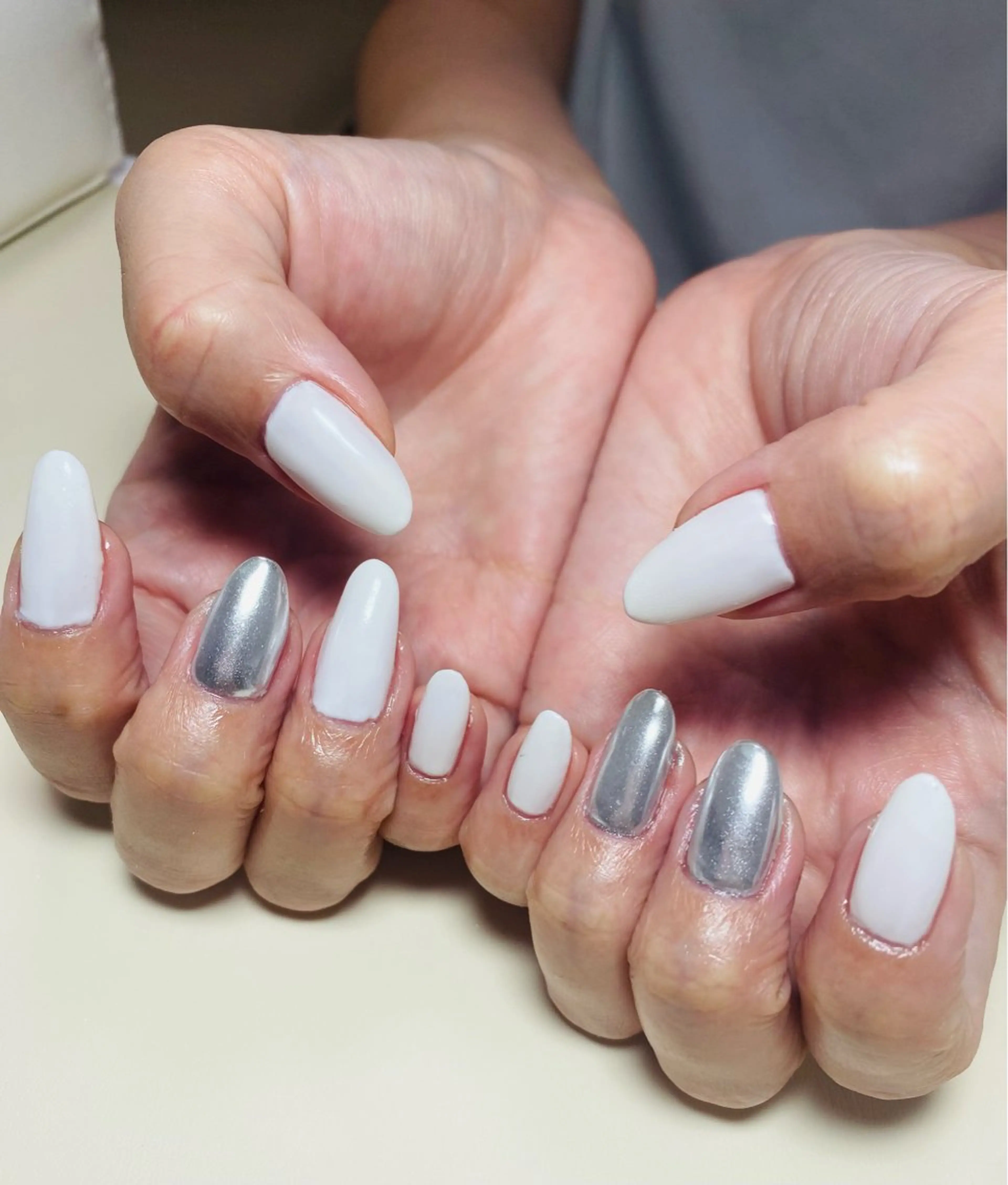 ネイル ミラーネイル ハンドネイル Nail Salon K 🧸美爪育成のネイルデザイン