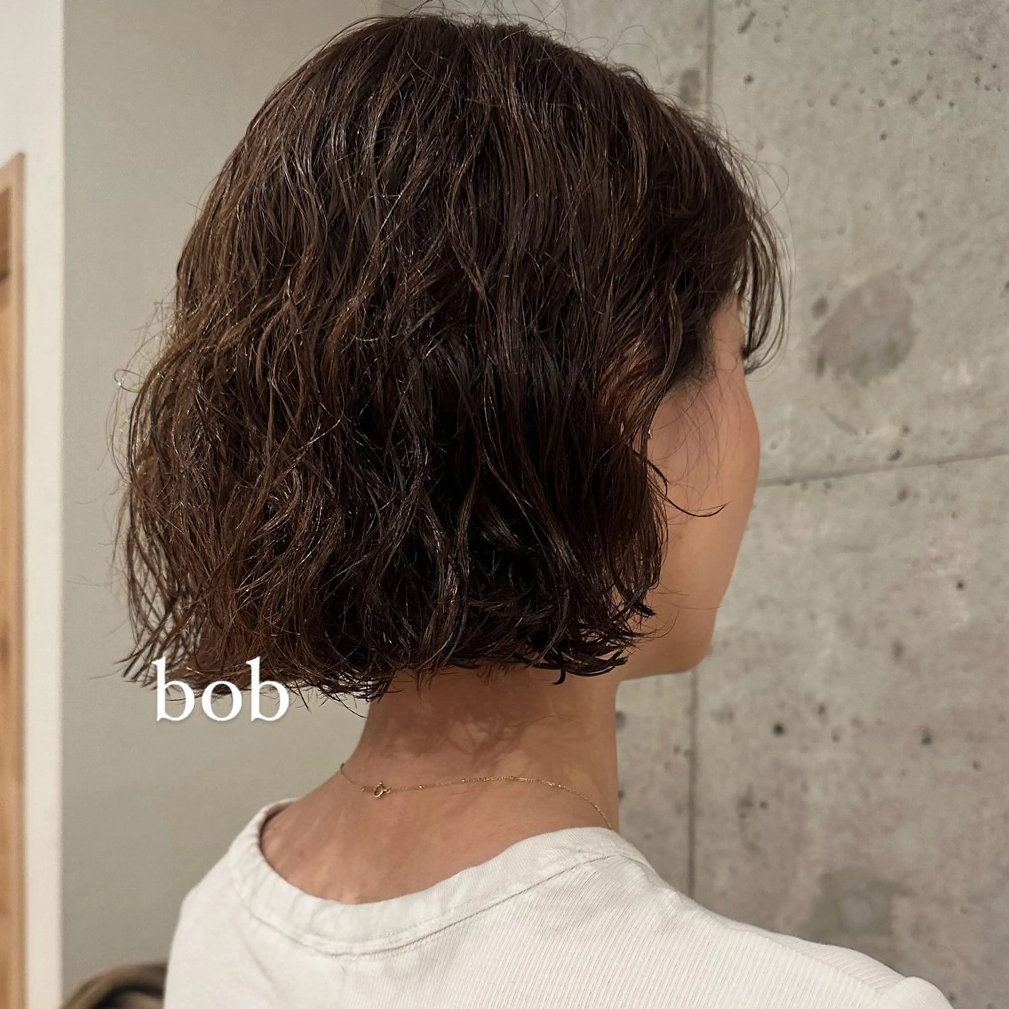 ショート カラー パーマ ボブ デジタルパーマ ボブ/レイヤー/ニュ アンスパーマ/小夏のヘアスタイル