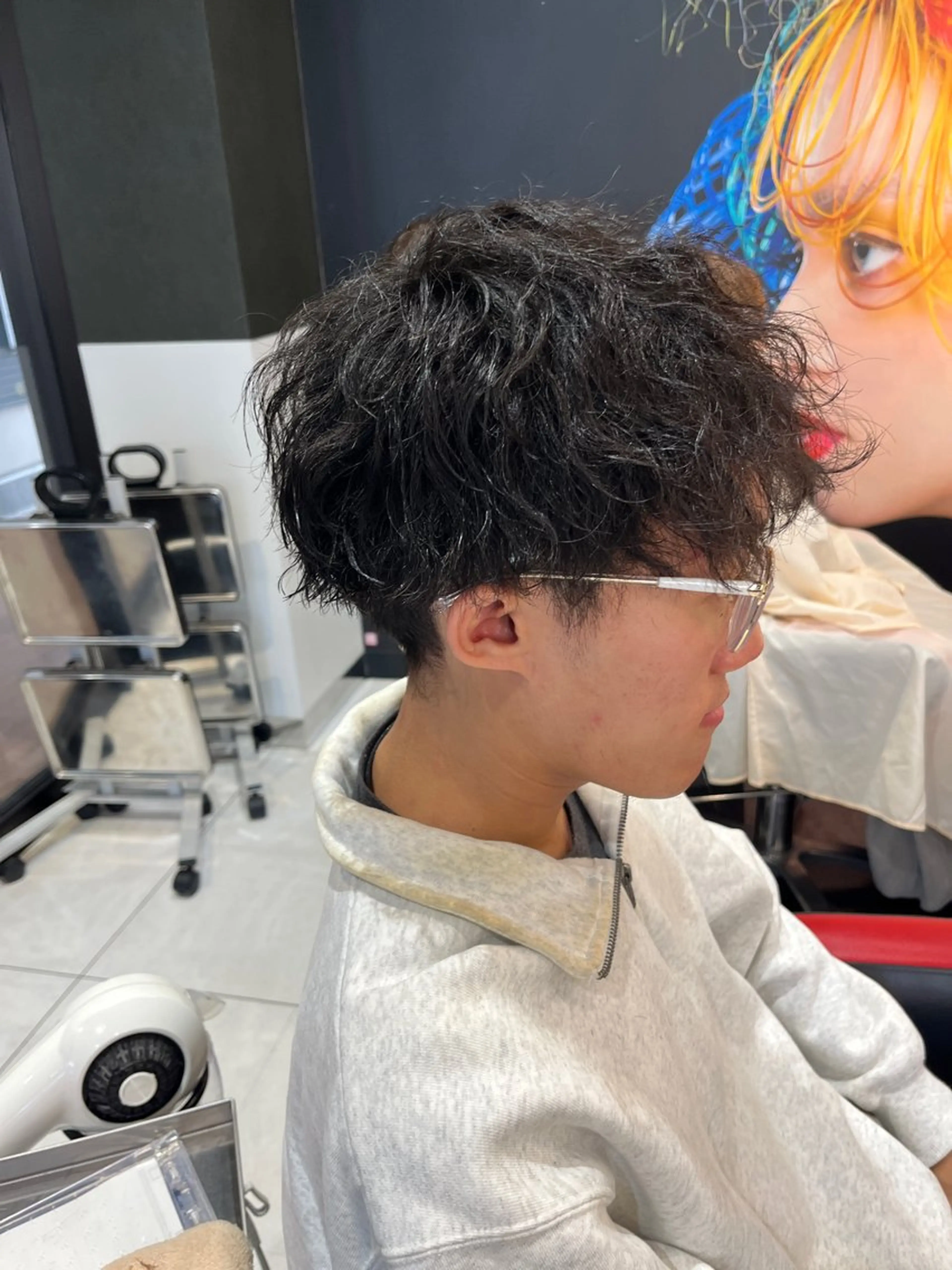 パーマ メンズ ボブパーマ/レイヤー カット/KINAMIのヘアスタイル