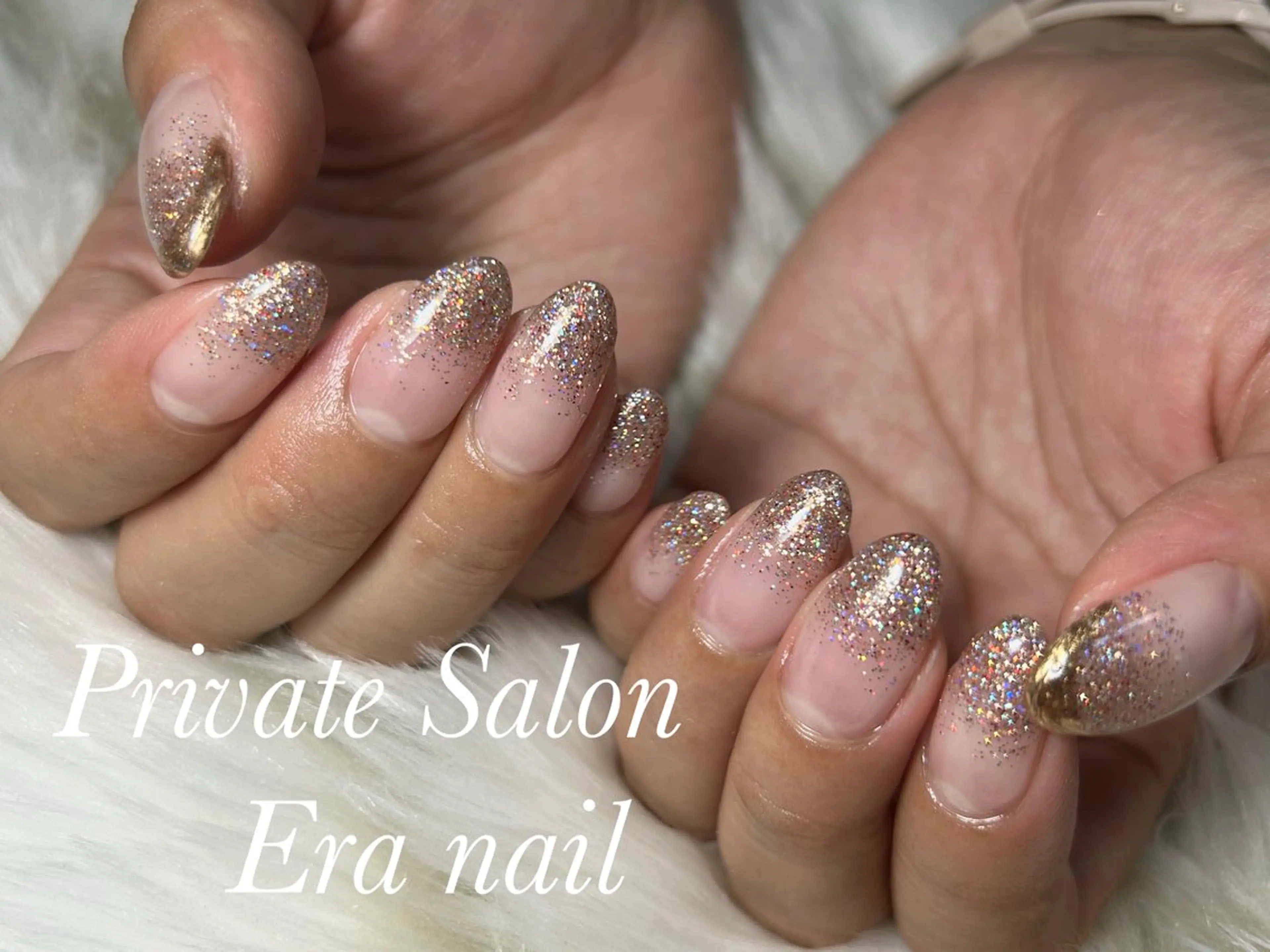 ネイル フラッシュネイル グラデーション ハンドネイル Era nailのネイルデザイン