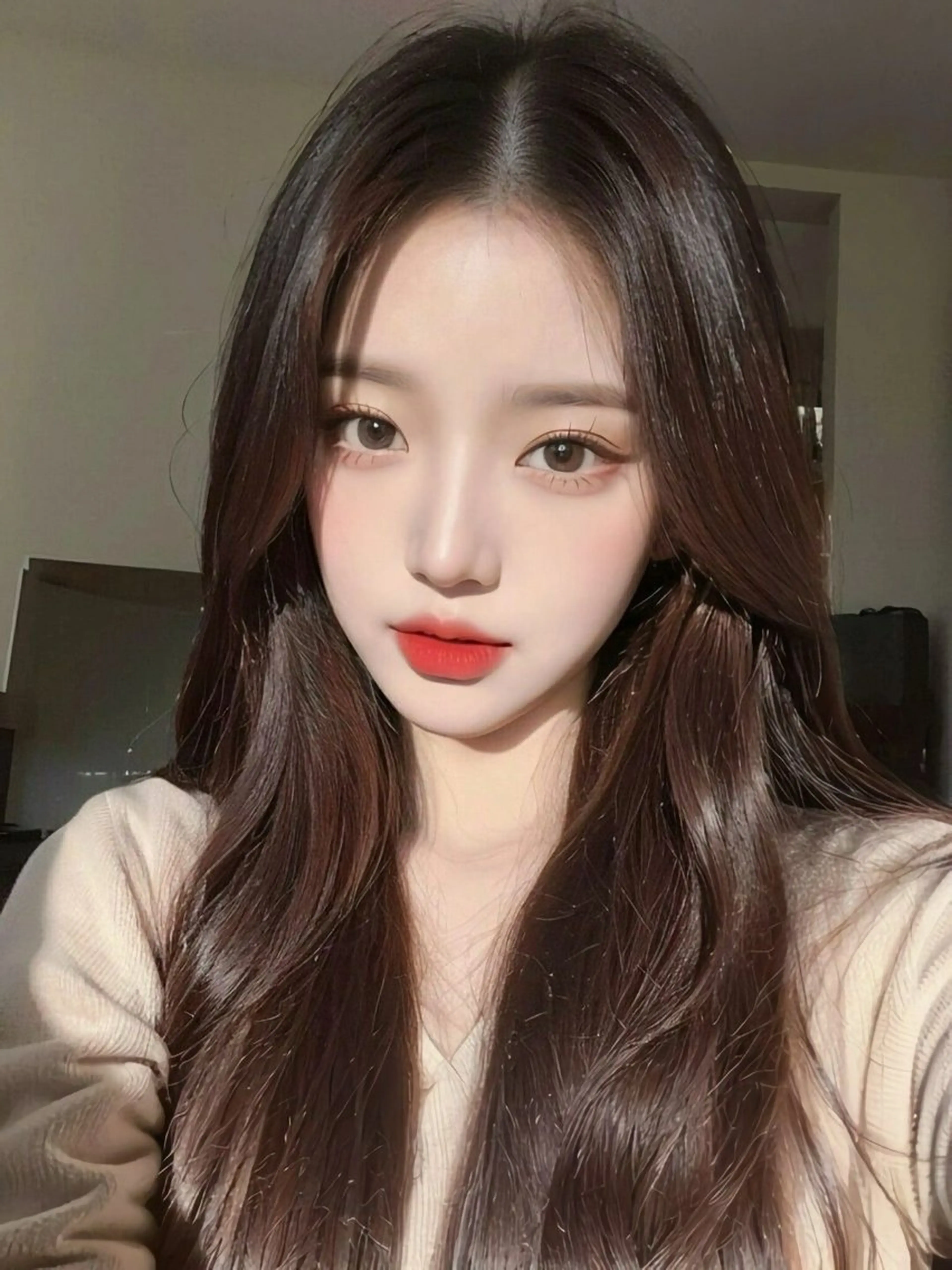 ロング カラー カット ヘアカラー トリートメント 表参道/赤み無し 透明感 colorのヘアスタイル