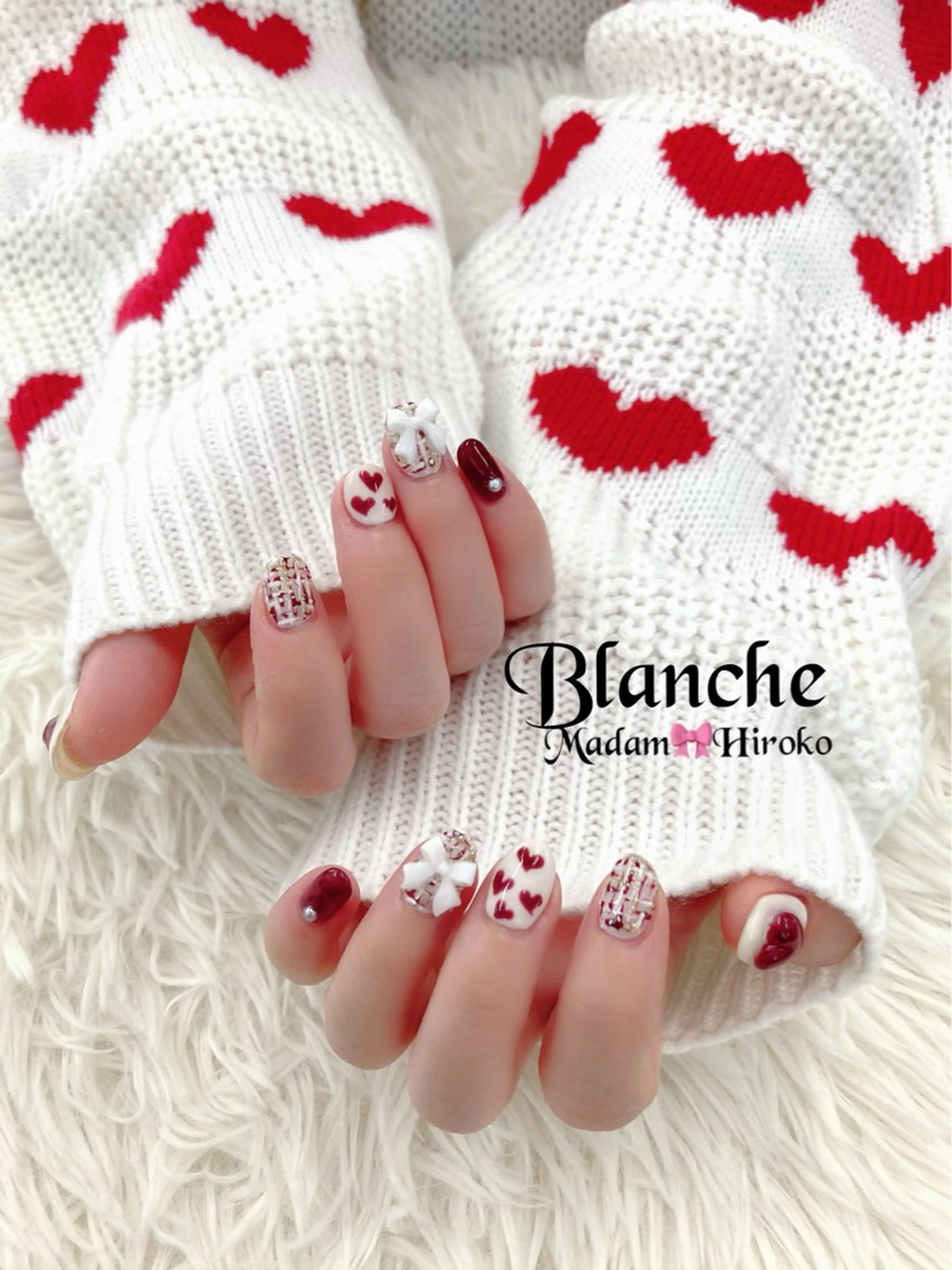 ネイル バレンタイン ハンドネイル Lianネイル 寛子Lianのネイルデザイン