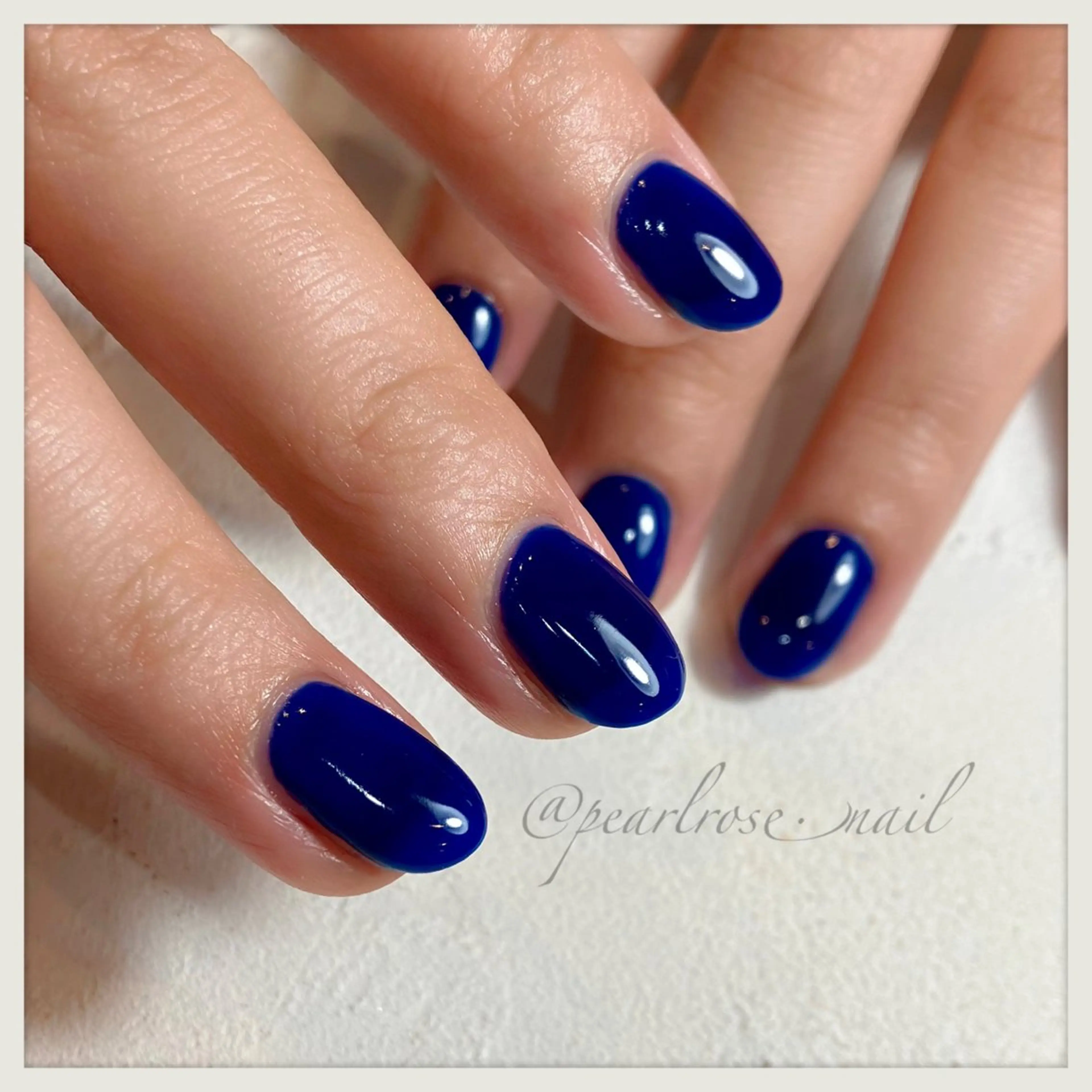 ネイル ブルー ハンドネイル Beauty salon Ryu・ange所属・PEARL ROSE パールローズのネイルデザイン