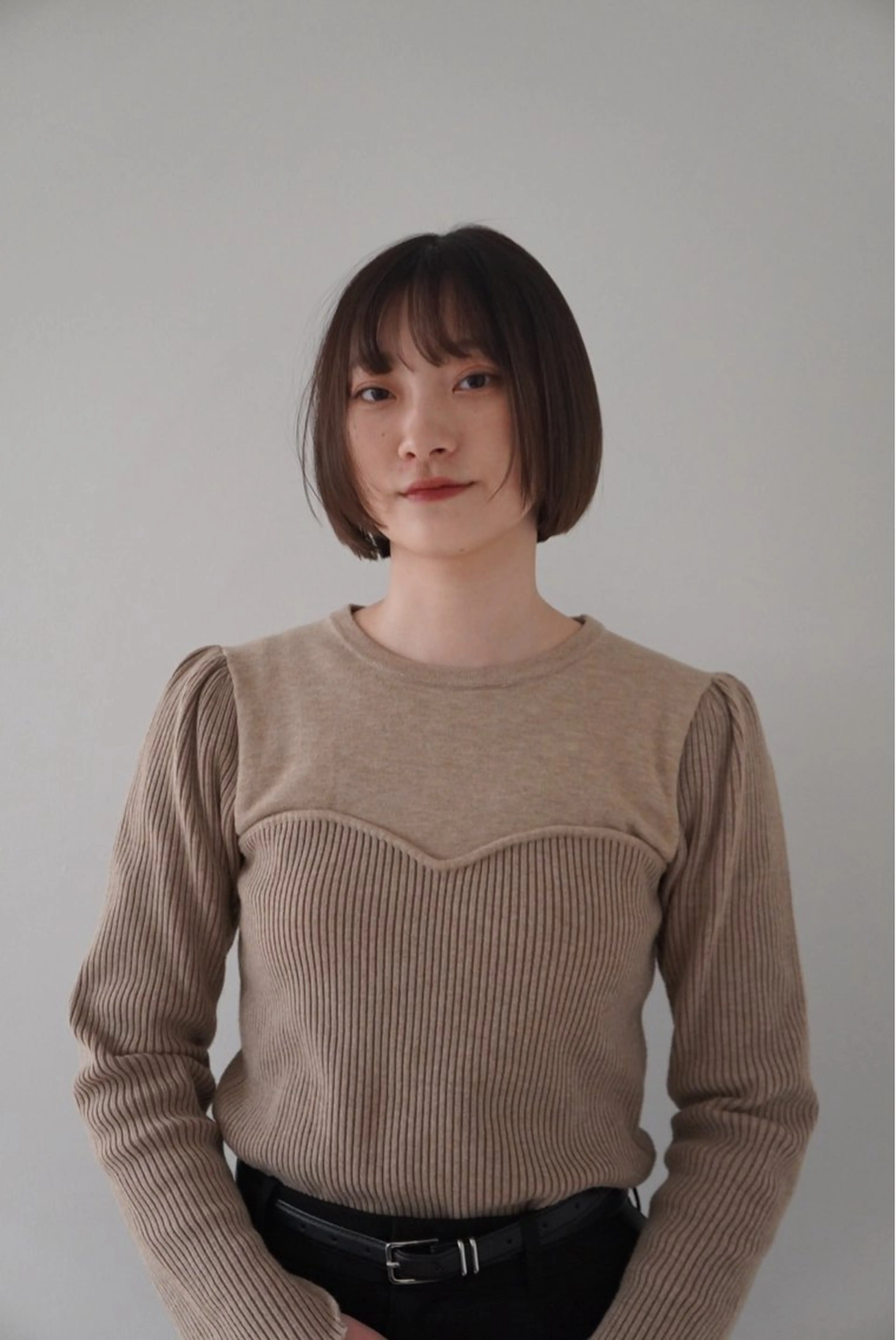 ミディアム 小顔レイヤー×コンパ クトボブ/林隆平のヘアスタイル