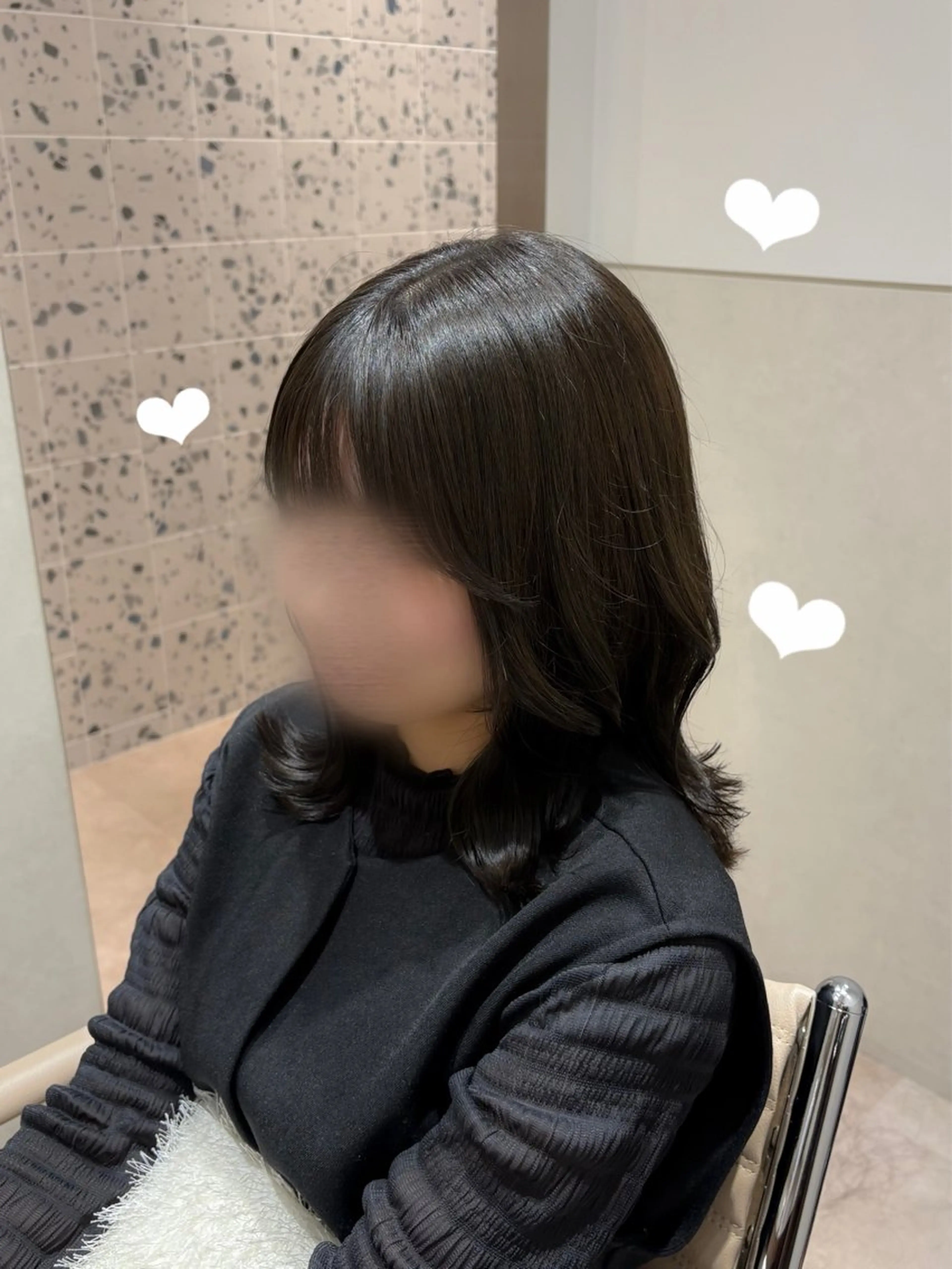 ミディアム カラー グレージュ くびれヘア カット ヘアカラー SALOWIN京都河原町suite店所属・うる艶カラー/ 髪質改善/arisaのヘアスタイル