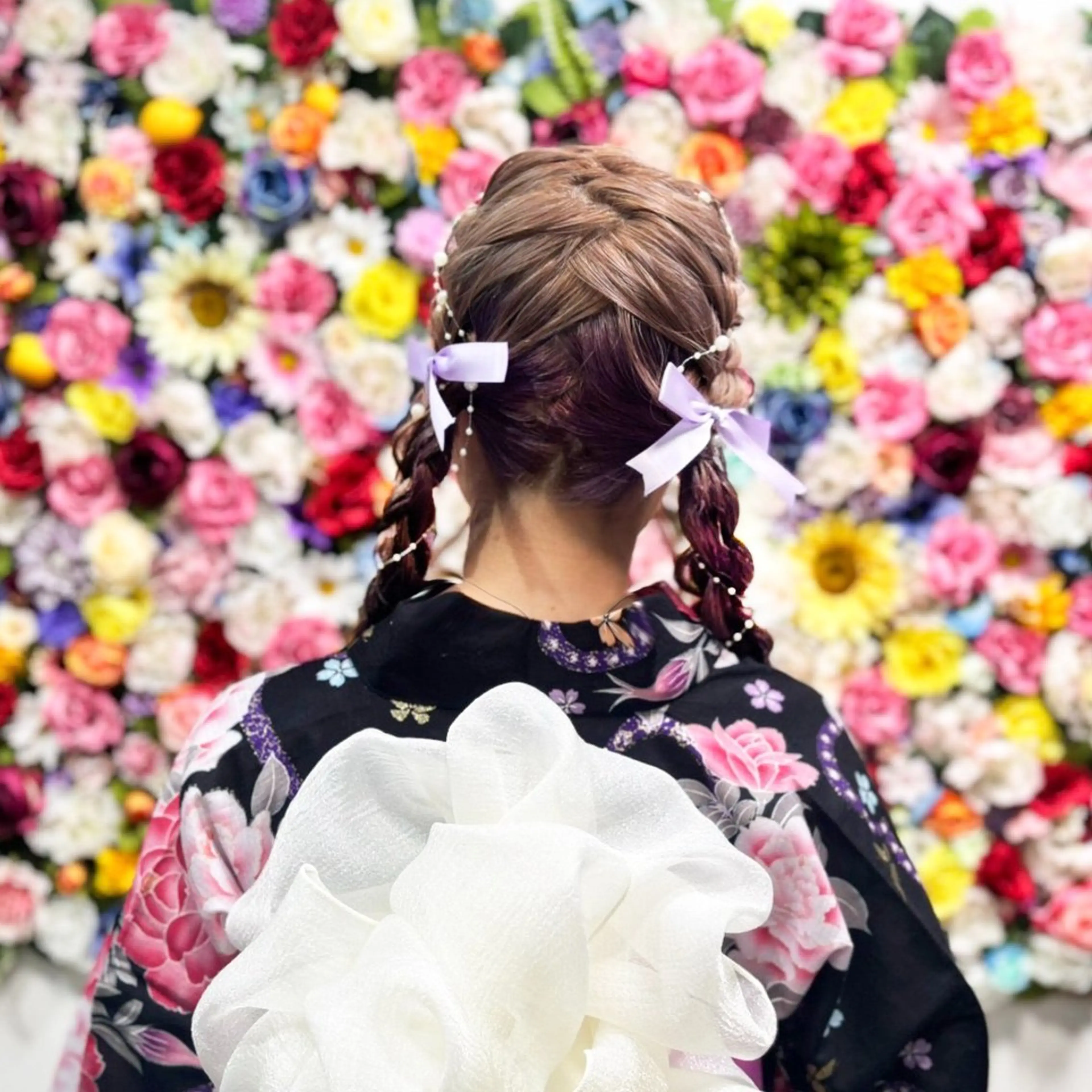 【平日限定特別料金🧡】浴衣お着付＋ヘアセット❤★可愛くて着崩れしない浴衣でお出かけ！の写真