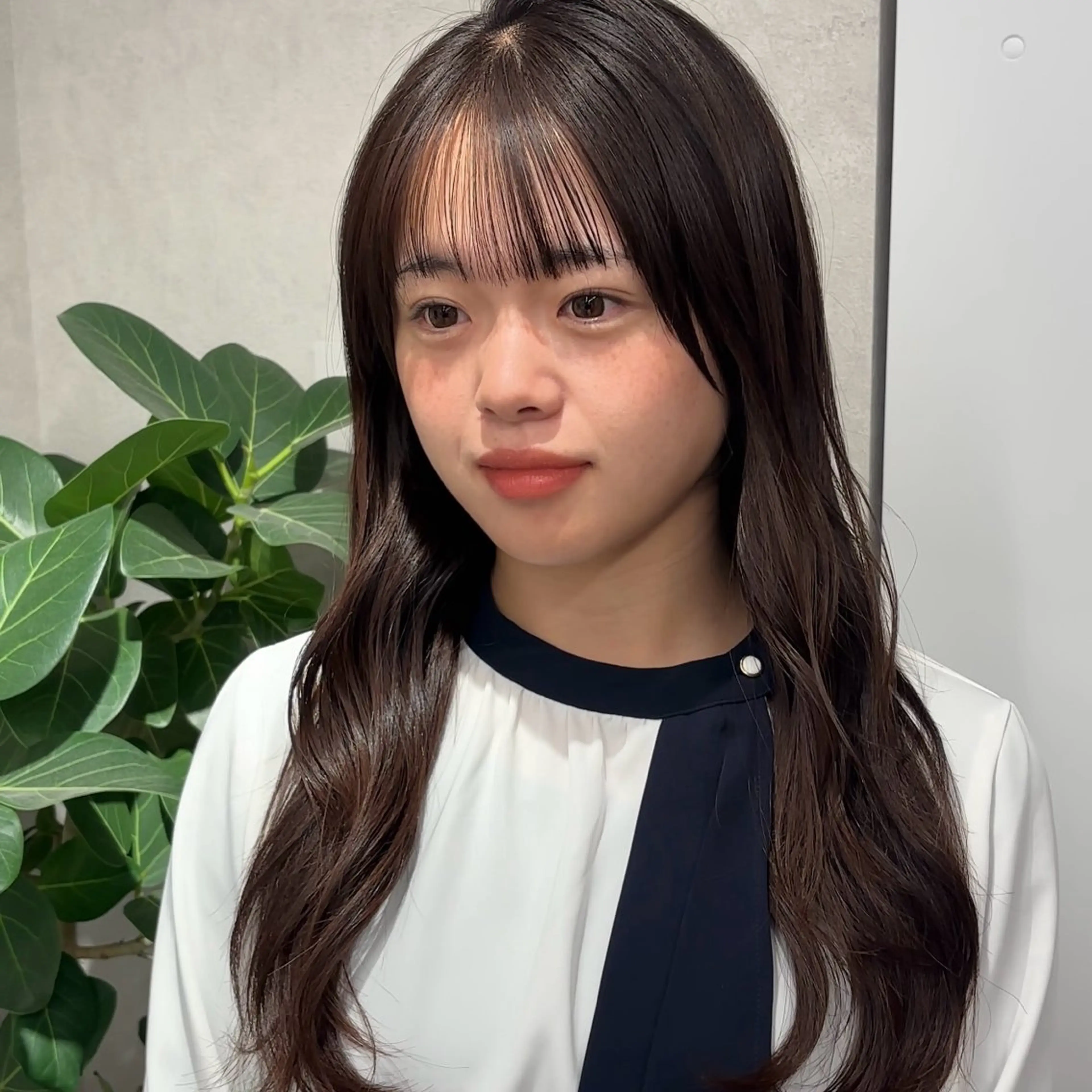 セミロング カット 縮毛矯正 トリートメント 🩵似合わせカット/ カラー/あさか 🩵のヘアスタイル