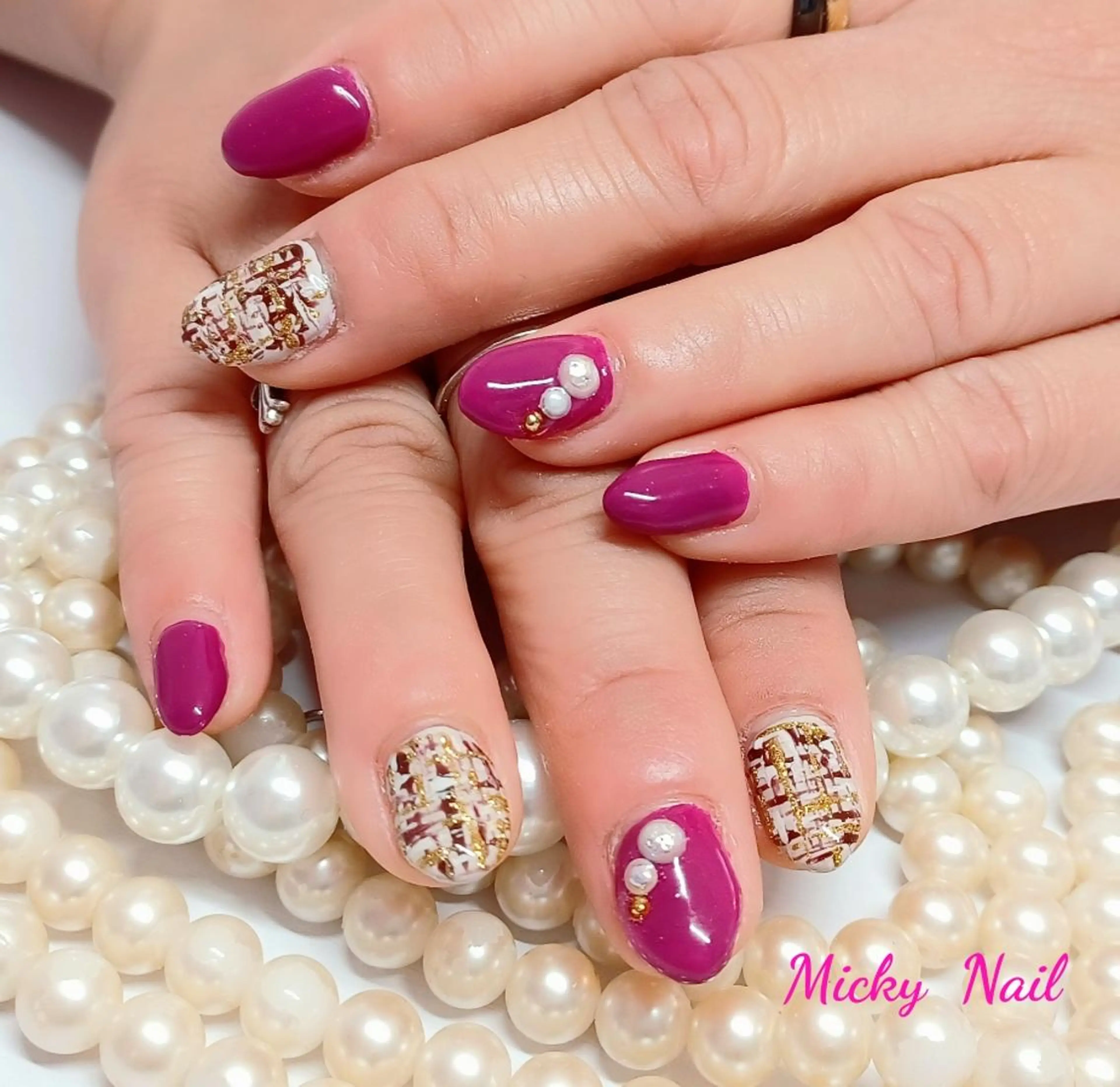 ネイル ミディアム Micky nail chikushinoのネイルデザイン
