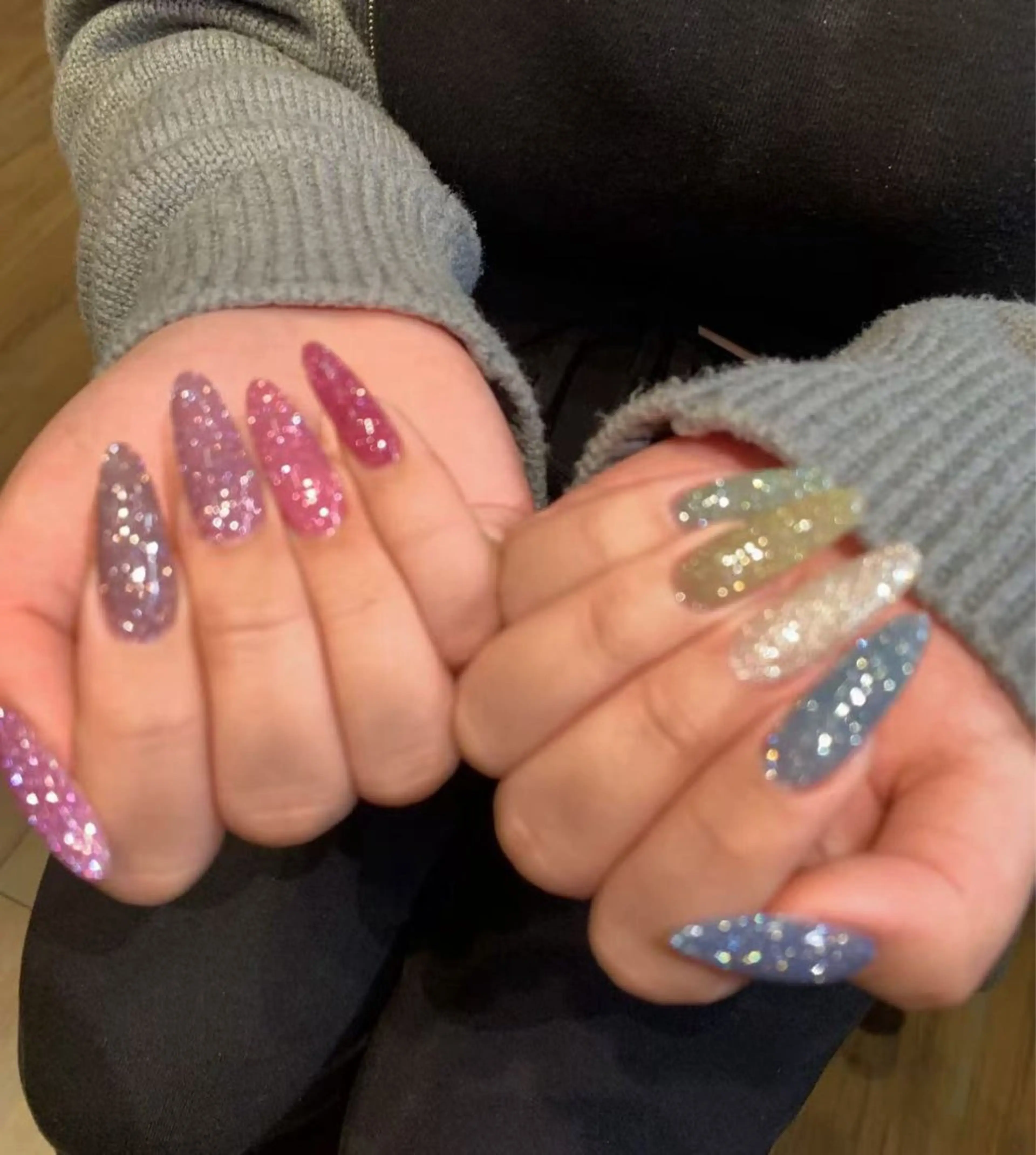 定額ネイル💅メニュー写真デザイン＋チップ長さだ10本★初回ジェルオフ込 ❤️の写真