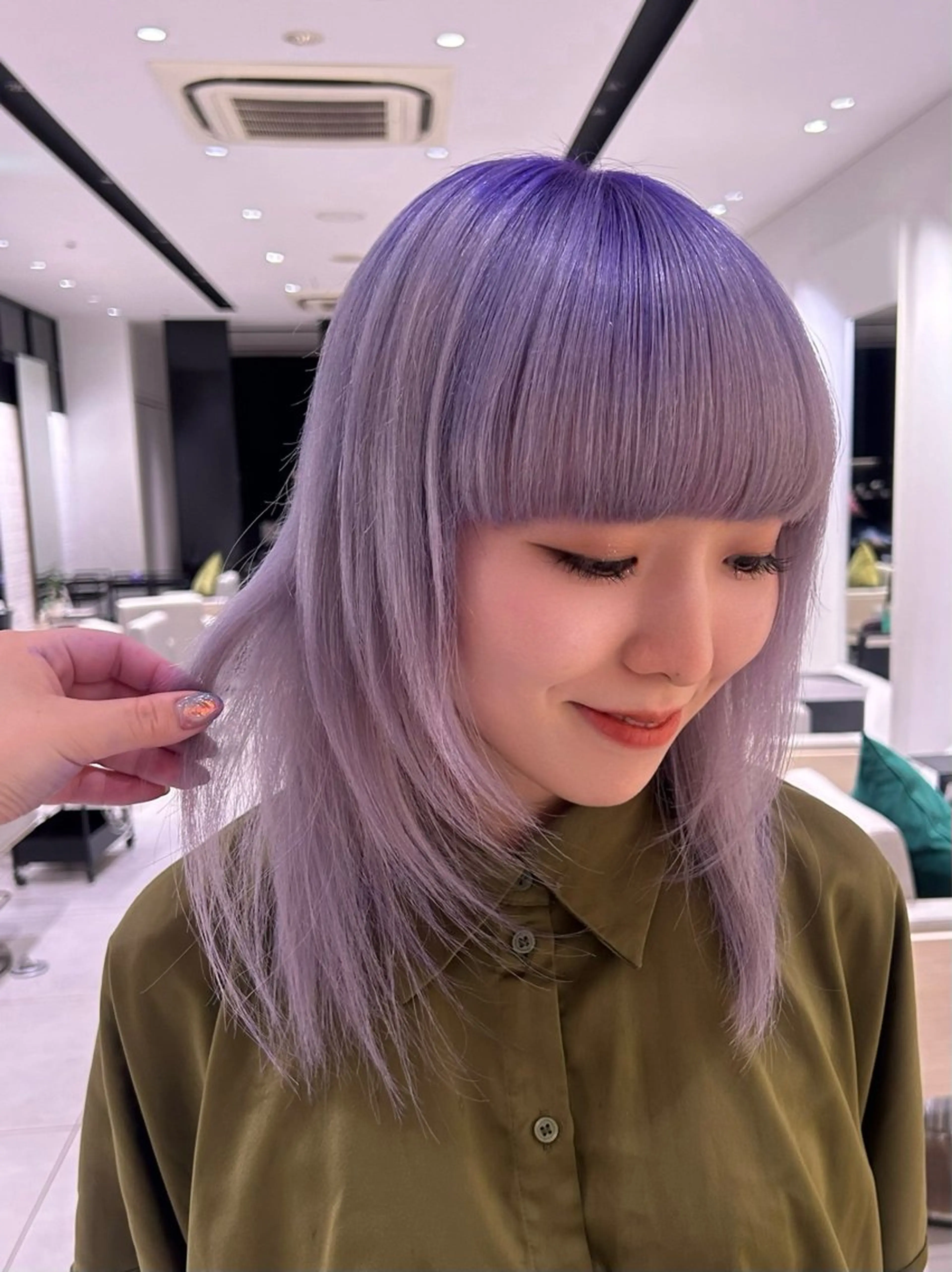 セミロング ヘアカラー 艶カラーリスト 🌈銀座🌈牛込萌香のヘアスタイル
