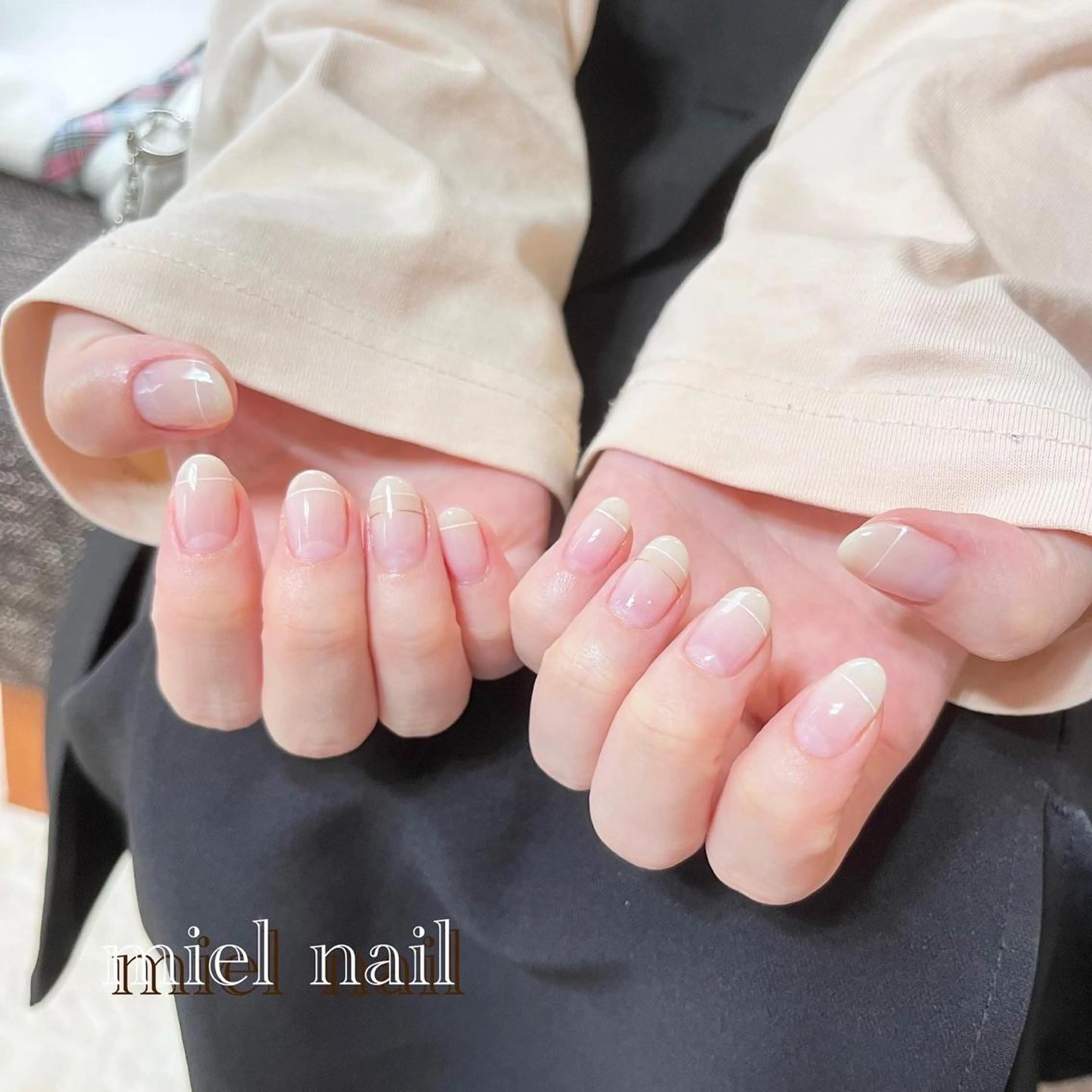 ネイル アートネイル グラデーション 春ネイル 夏ネイル miel nailのネイルデザイン