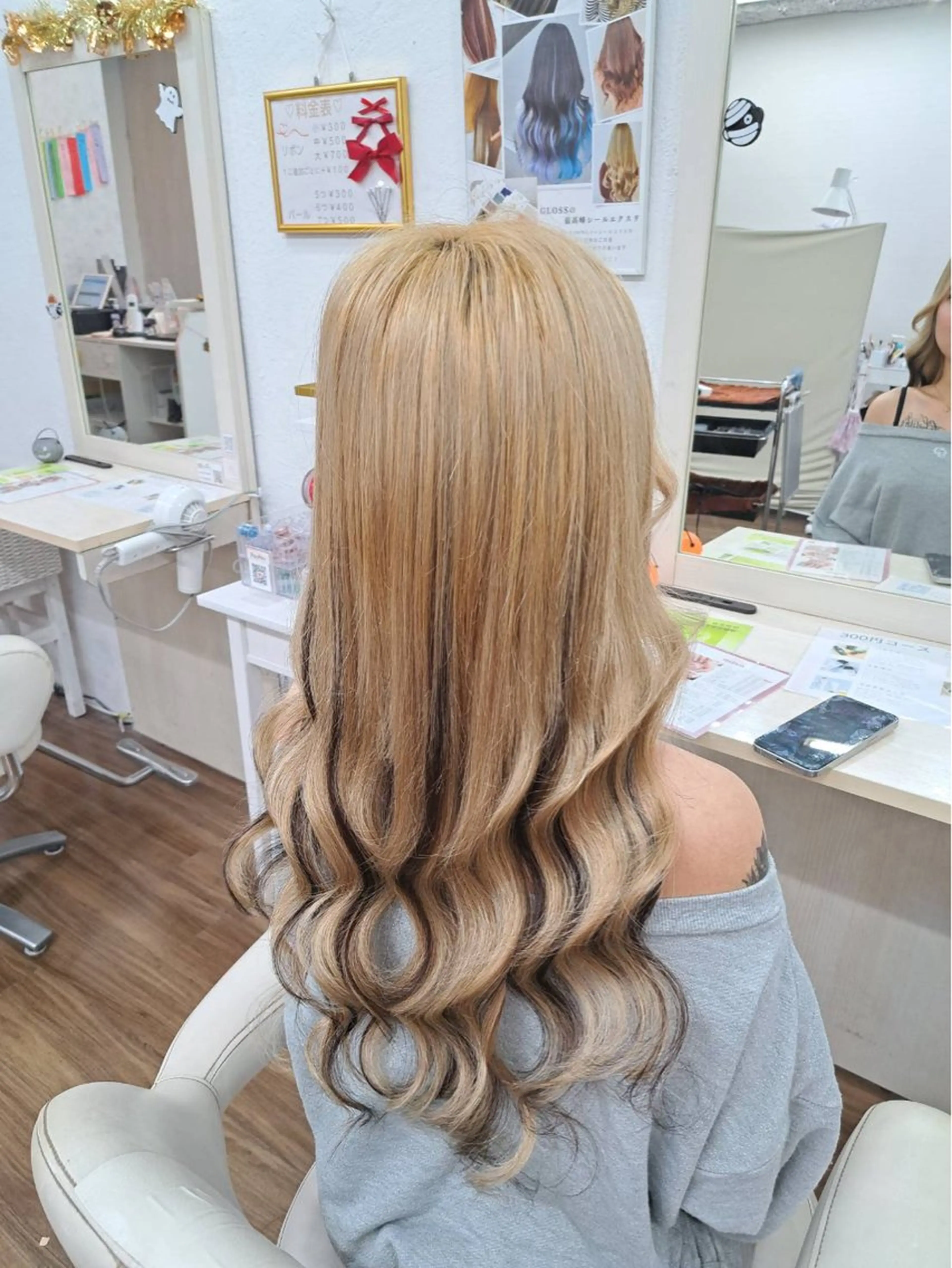 ロング カラー ロング エクステ GLOSS 心斎橋 山上のヘアスタイル