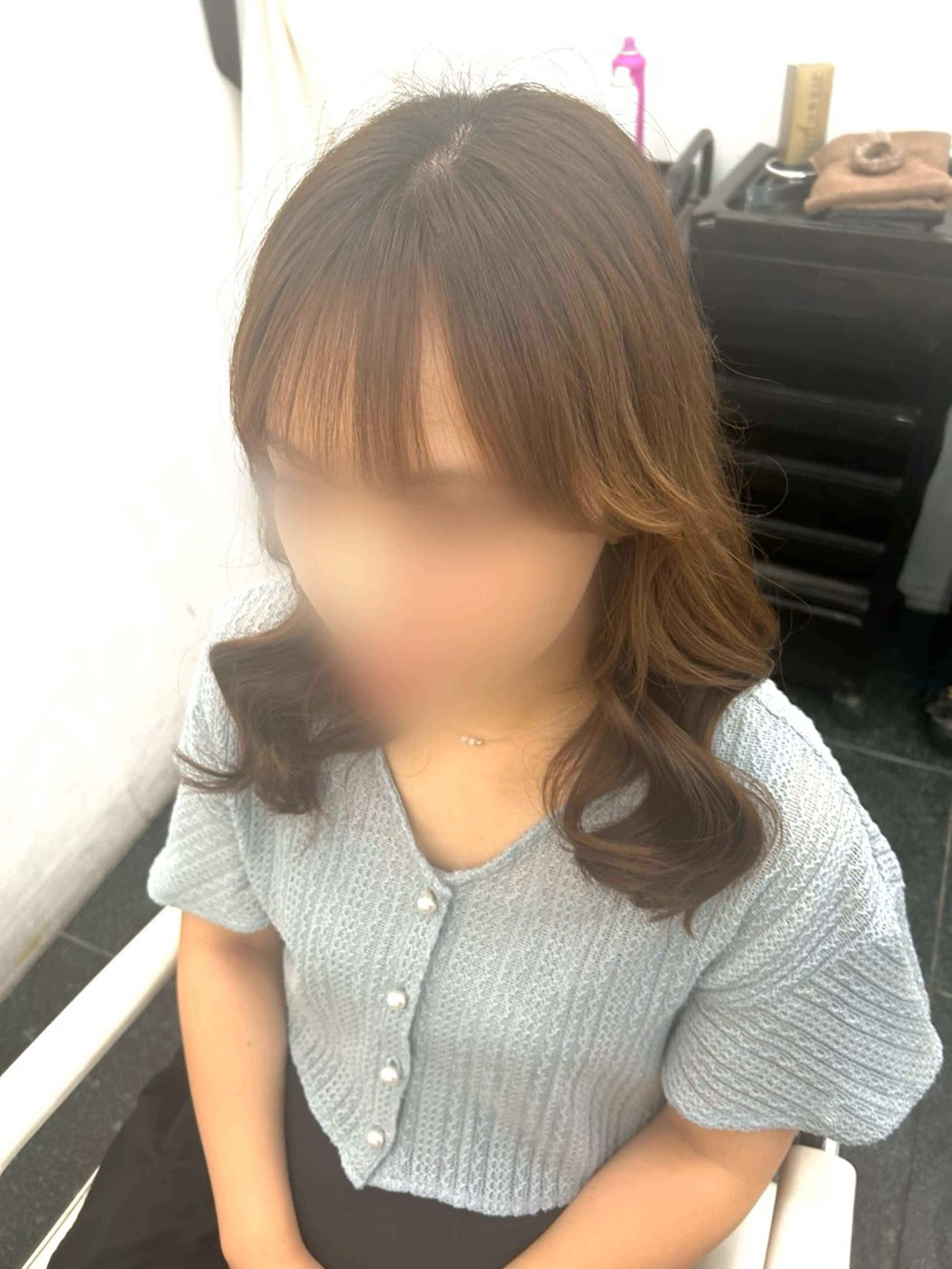 セミロング ガーリー×韓国🎀 ⟡.·天野結良⟡.·のヘアスタイル