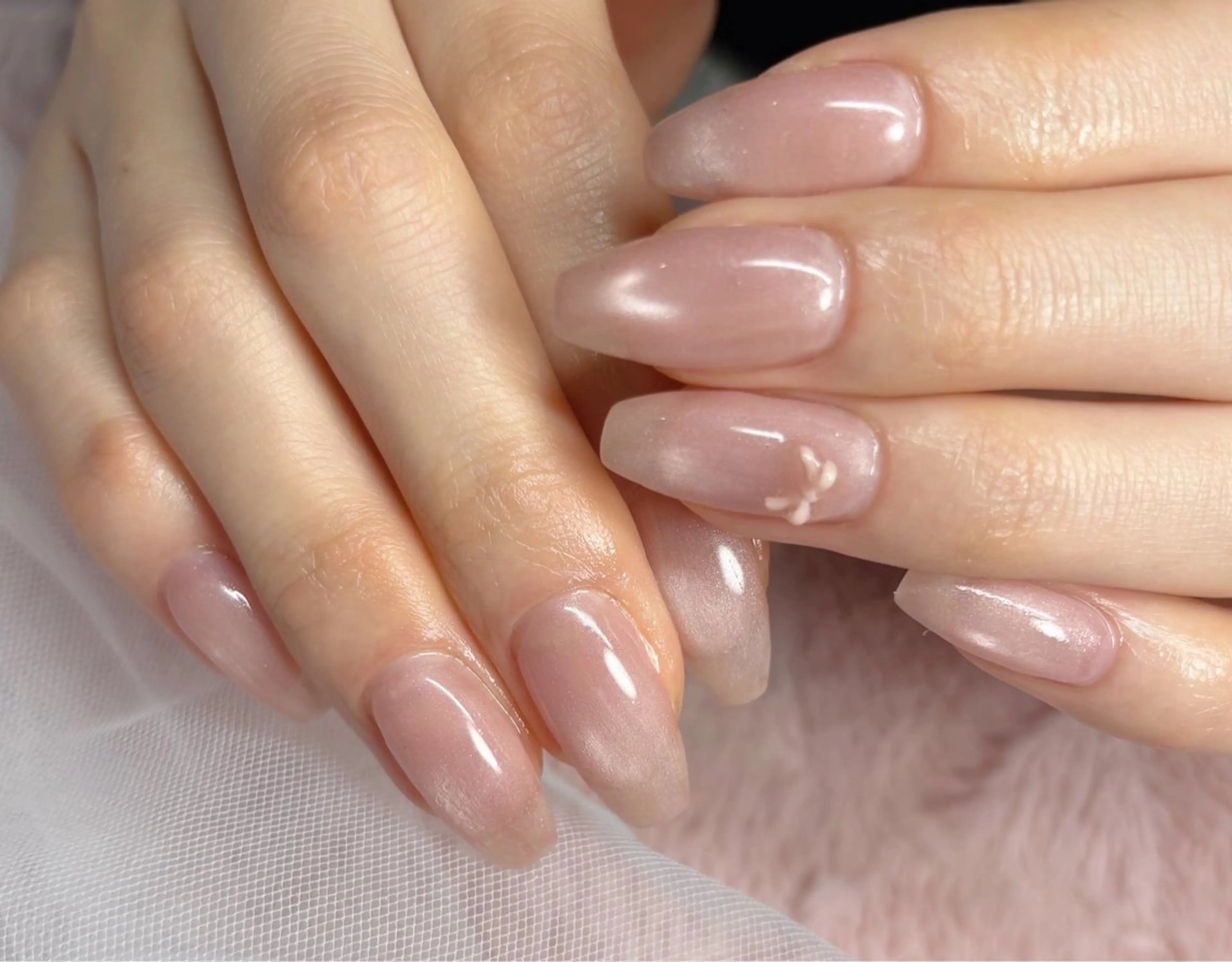 ネイル マグネットネイル ピンク ハンドネイル Nail Salon RiLion所属・kaho  🧸🎀 RiLionのネイルデザイン