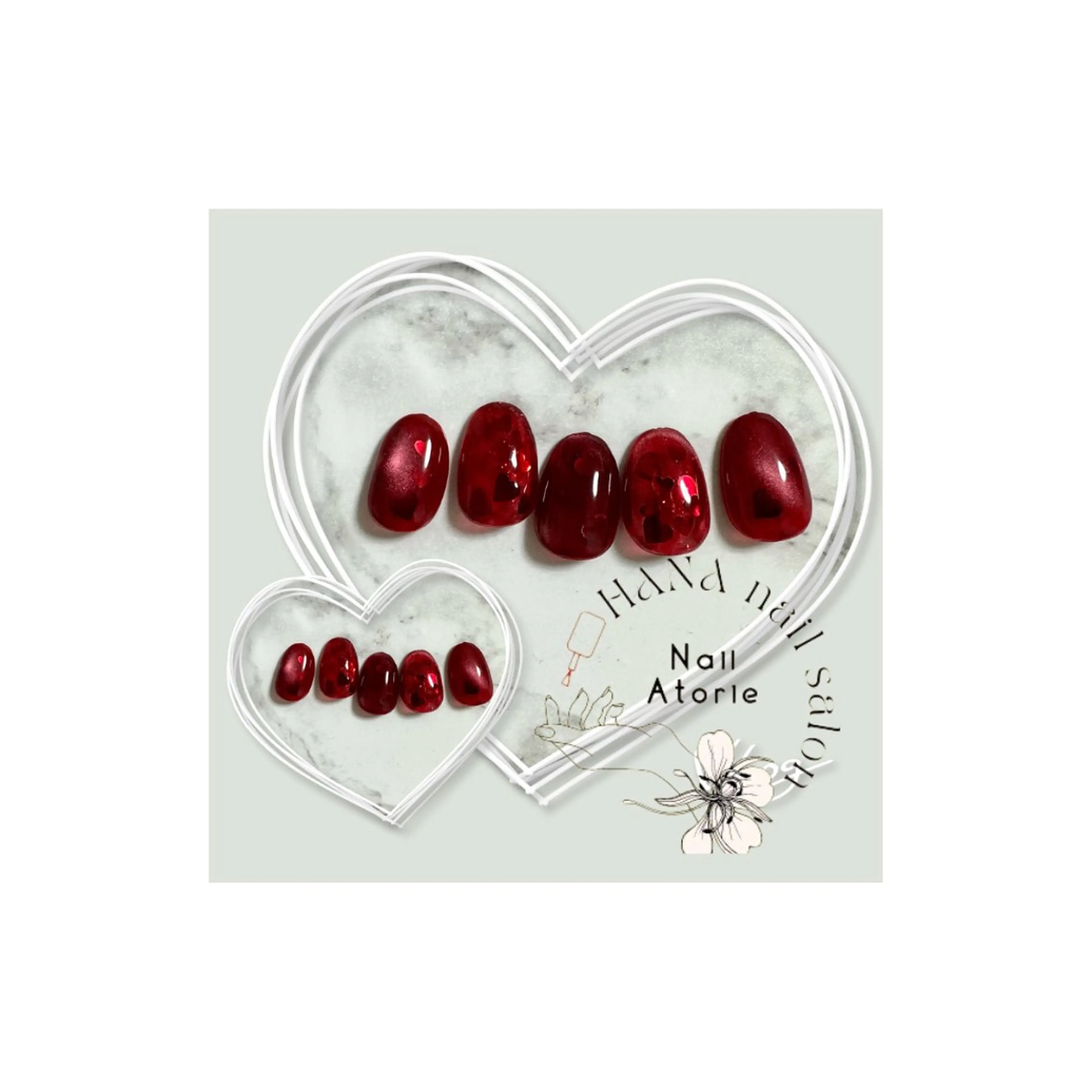 ネイル ハート ハンドネイル HaNA 　nail salonのネイルデザイン