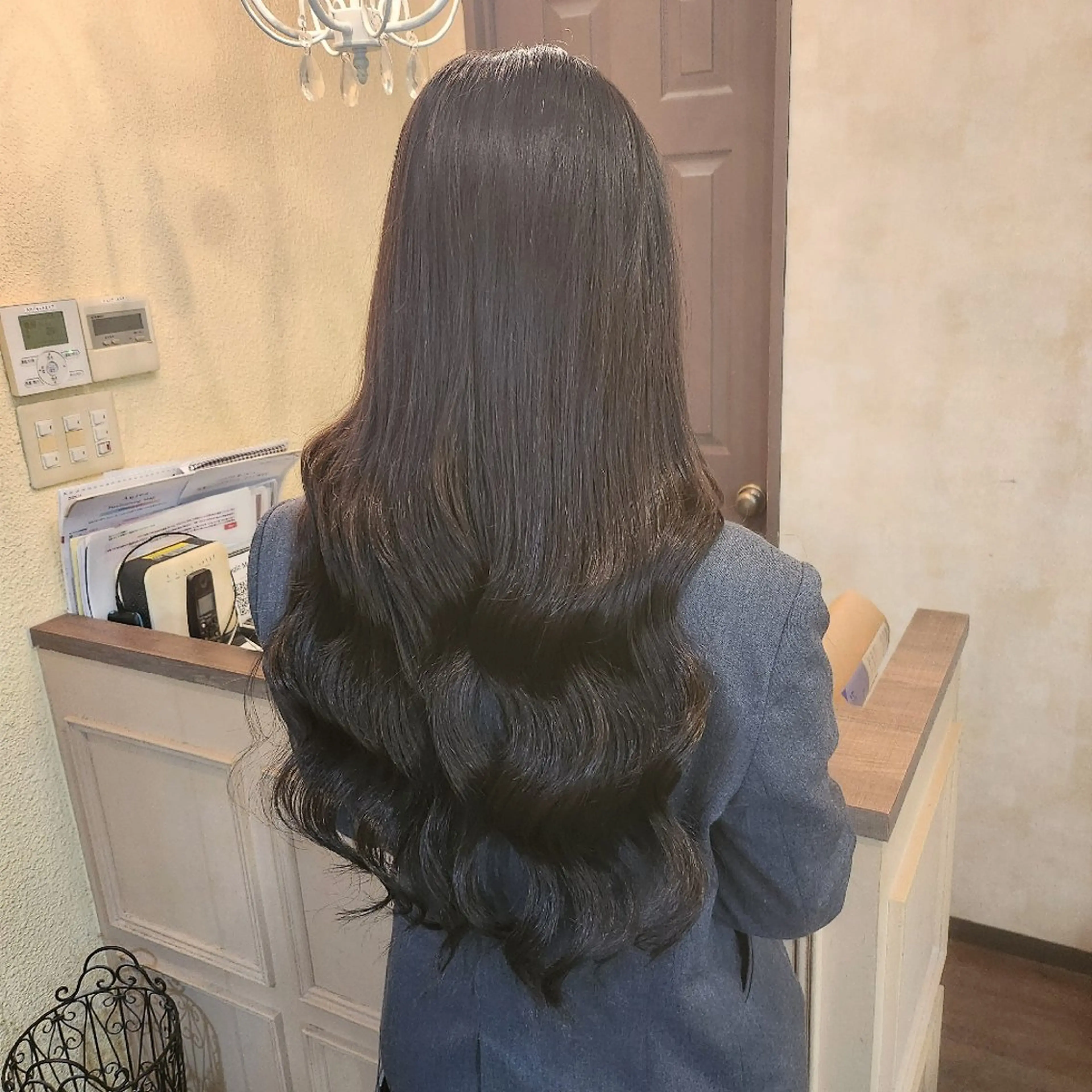 ロング ヘアアレンジ シールエクステ エクステ 韓国風ヘア ロング カット エクステ 田井中 悠紀のヘアスタイル