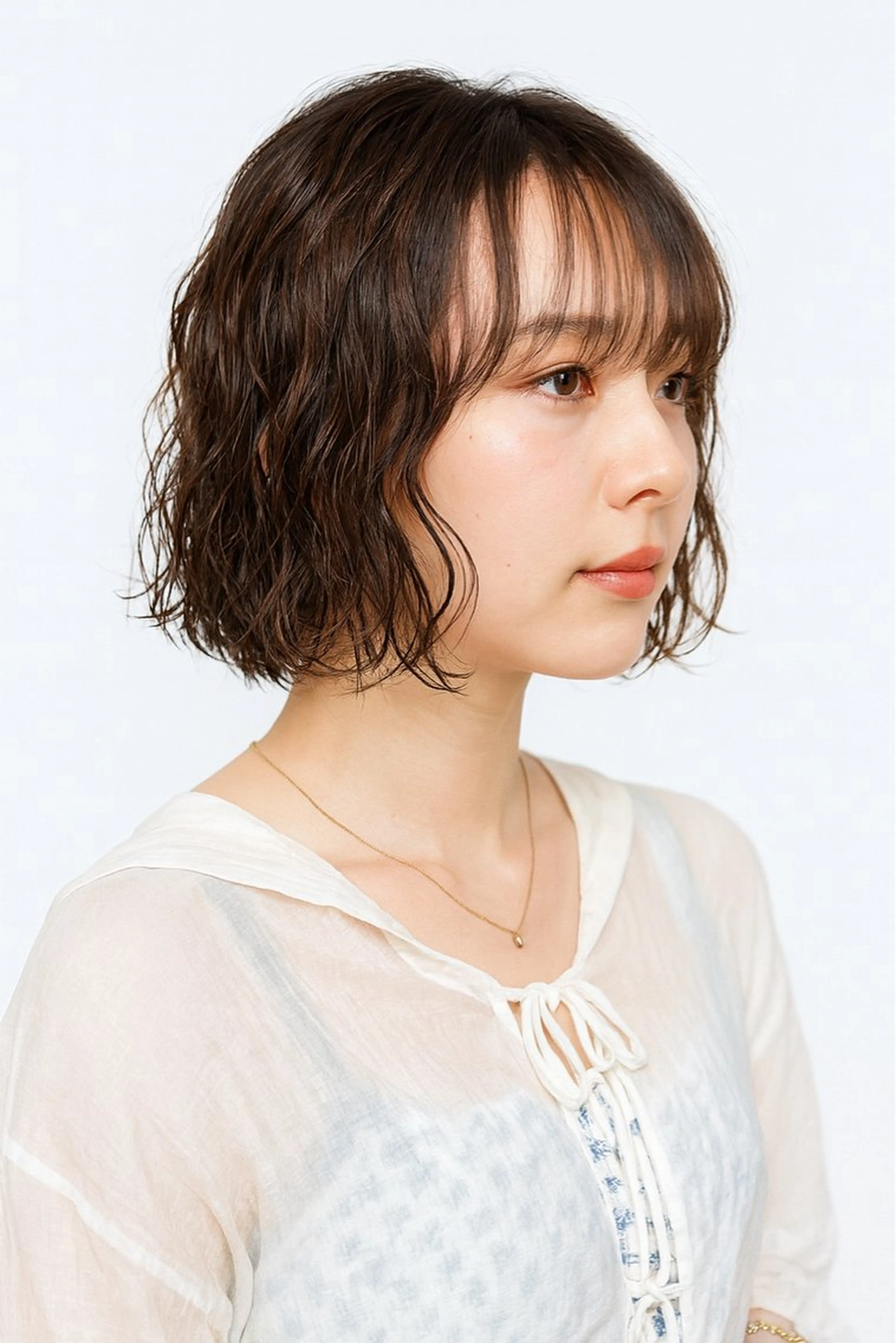 ミディアム パーマ ミディアムパーマ ボブ 縮毛矯正/ハイトーン /パーマ/前原汐🎐のヘアスタイル