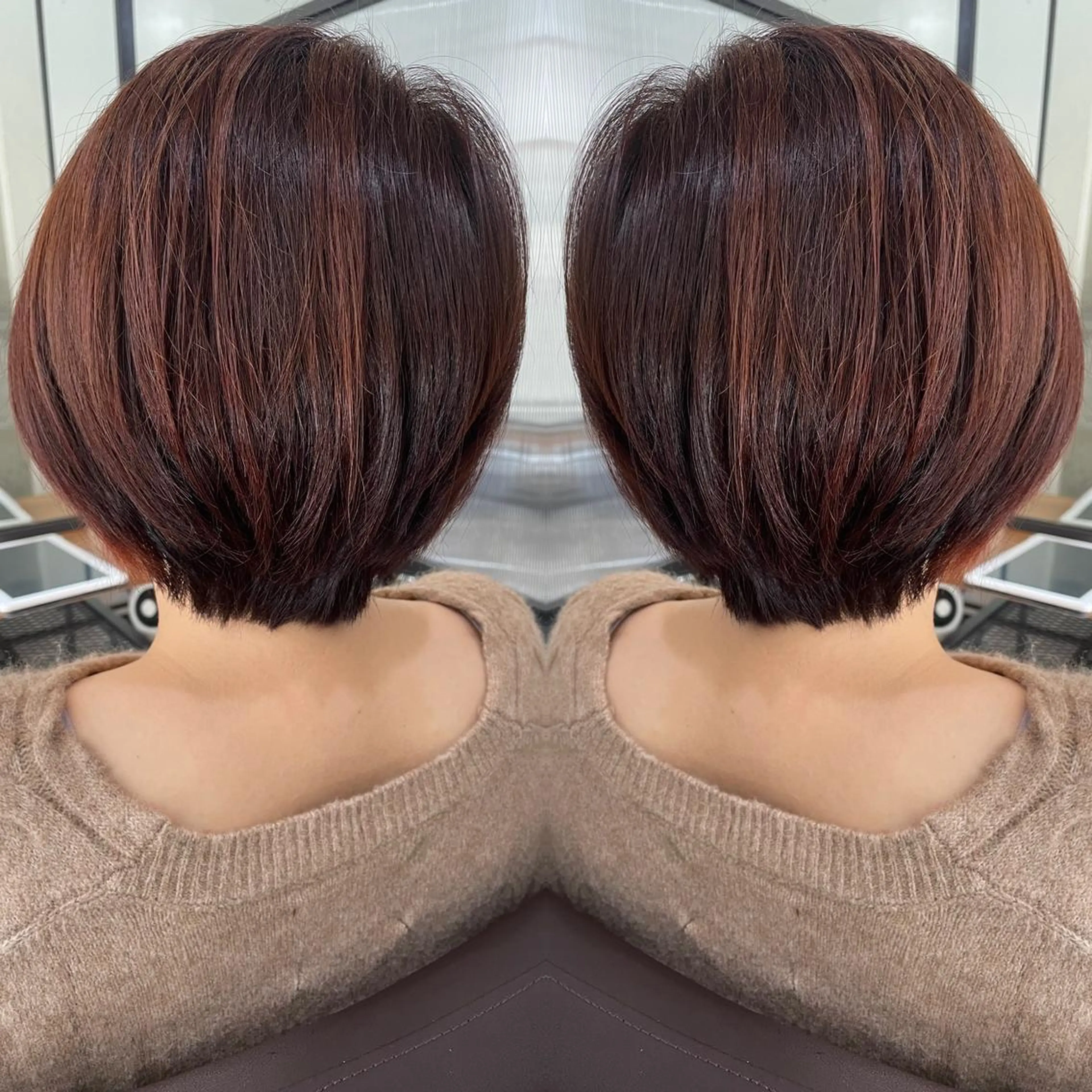 ショート カラー ショートヘア カット ヘアカラー トリートメント La fith  hair chill 松山大街道店所属・不動令 認定カラーリストのヘアスタイル