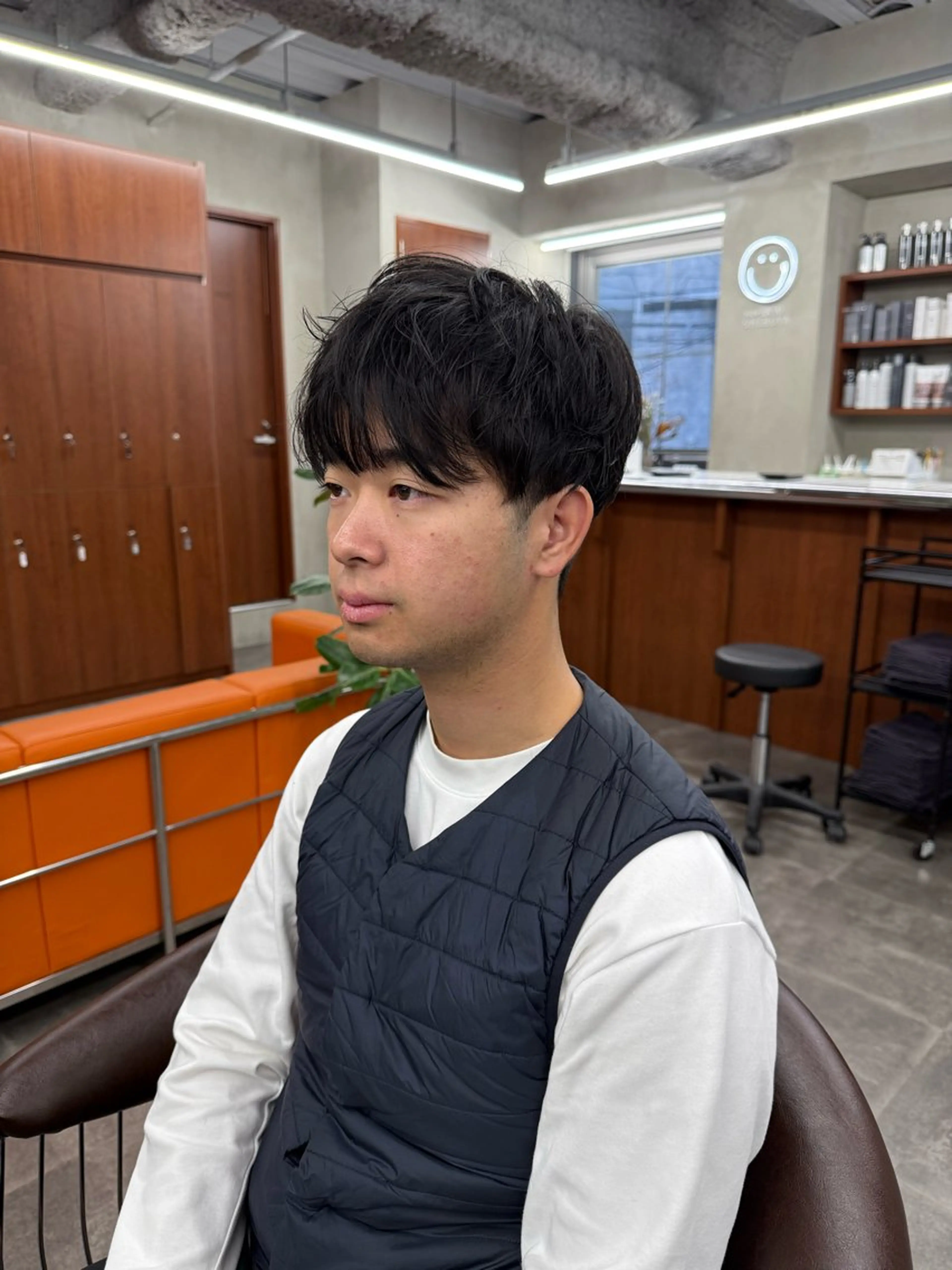 メンズ カット センターパート/ 暖色カラーayuのヘアスタイル