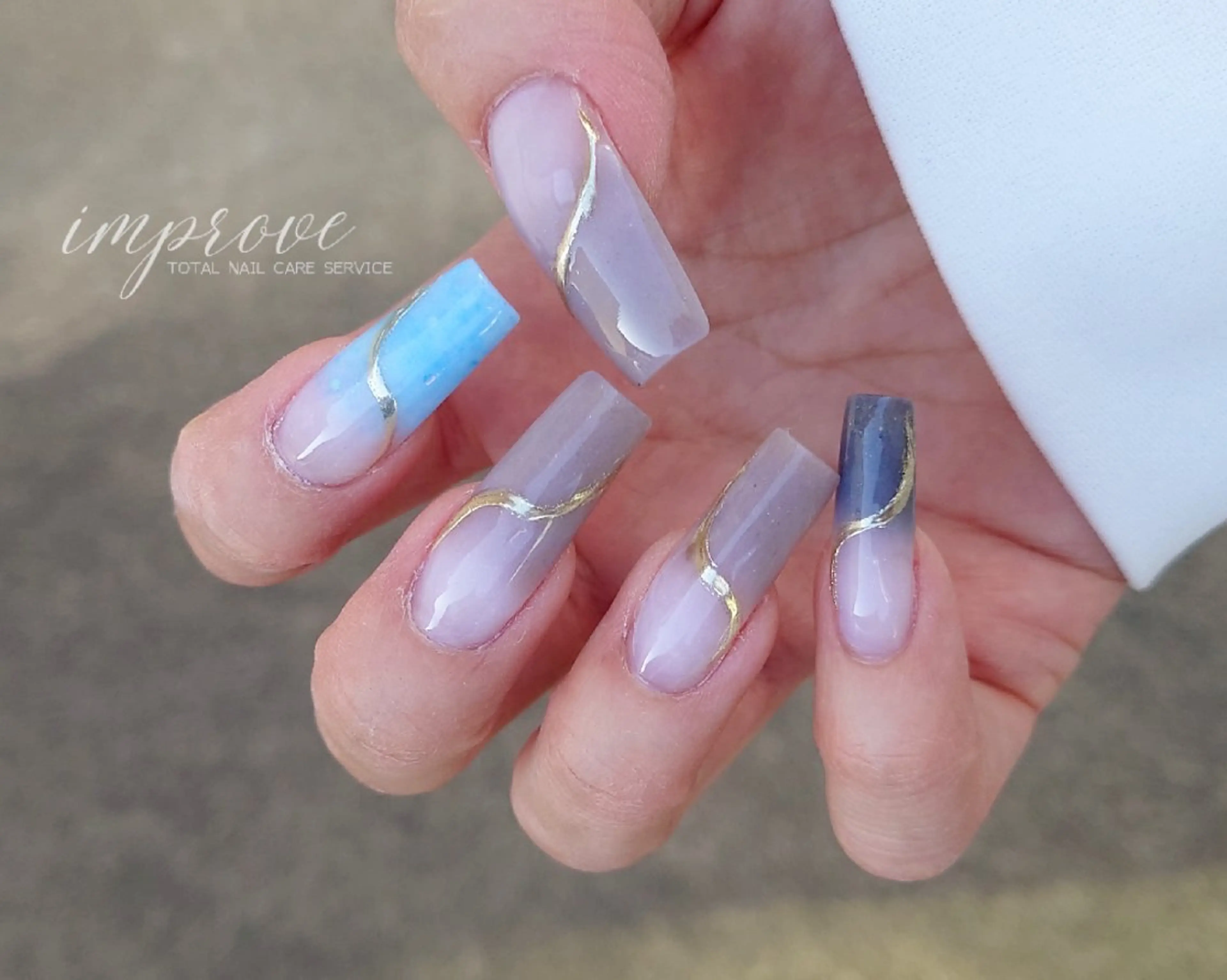 ネイル グラデーション スカルプネイル improve /mamiのネイルデザイン