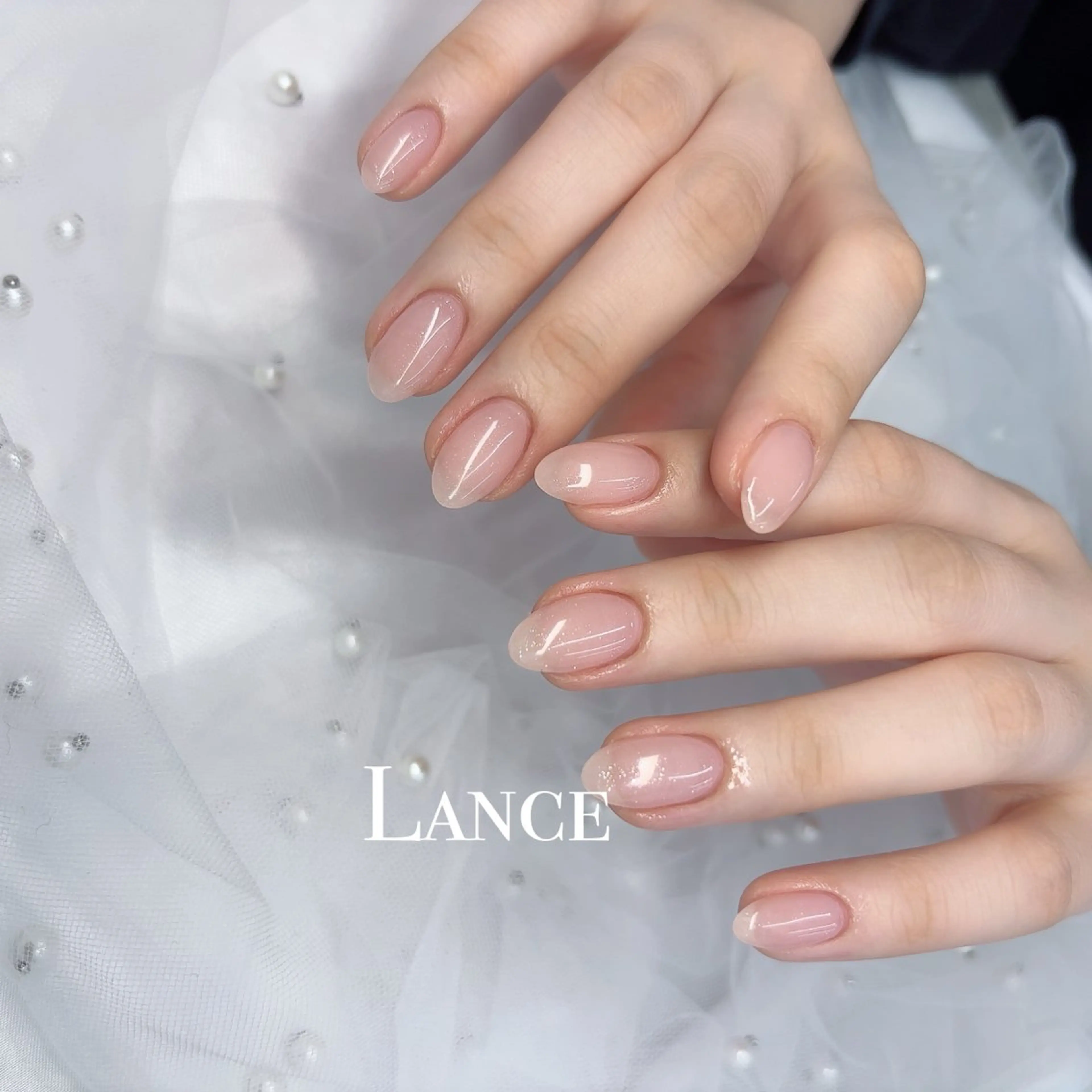 ネイル オーロラネイル フットネイル フレンチネイル ガラスフレンチ 氷ネイル・うるうるネイル ハンドネイル Lance nailのネイルデザイン