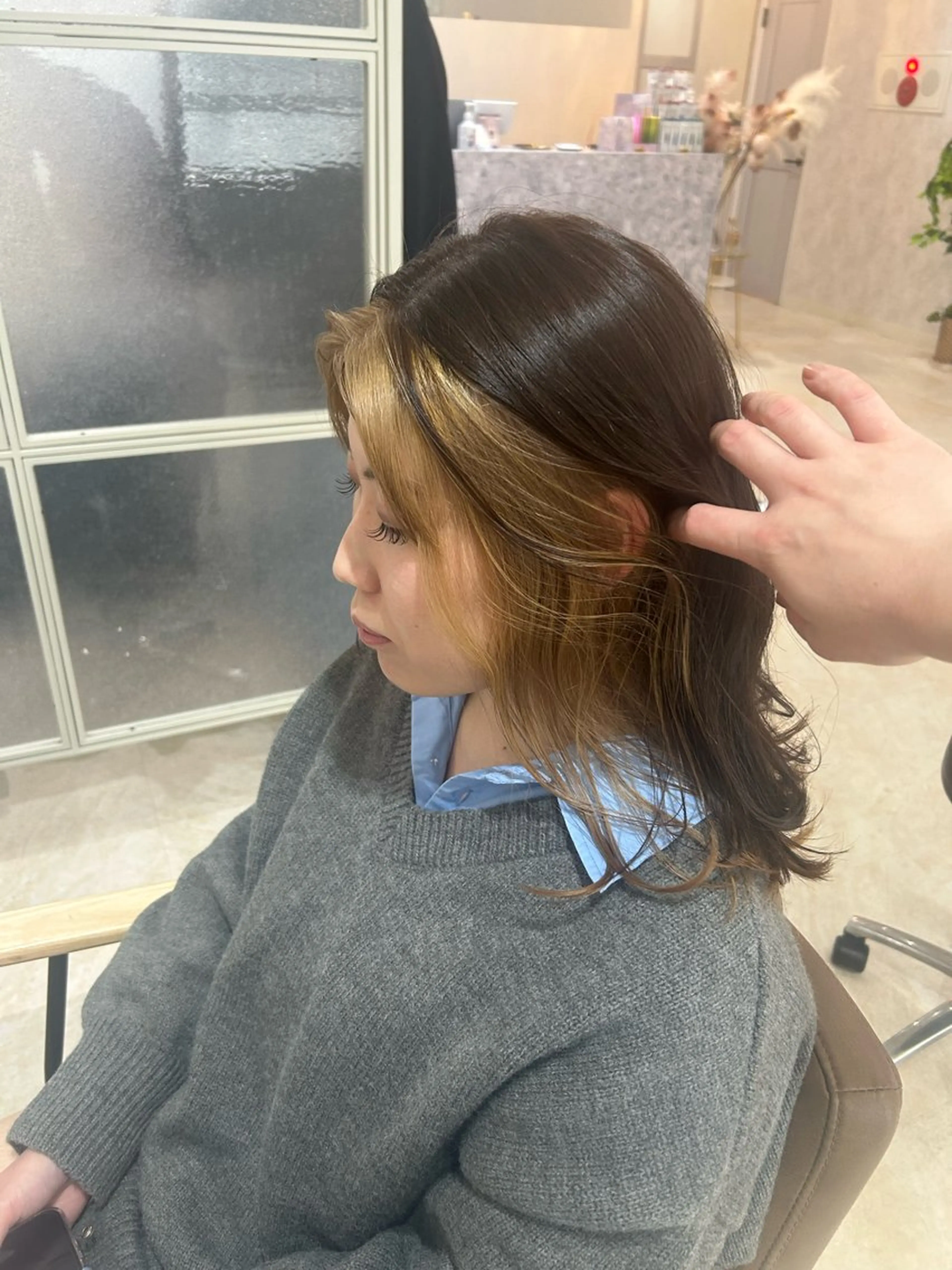 ミディアム カラー ヘアカラー トリートメント ヘアセット 💙まこと💙艶 カラー(Rico)のヘアスタイル