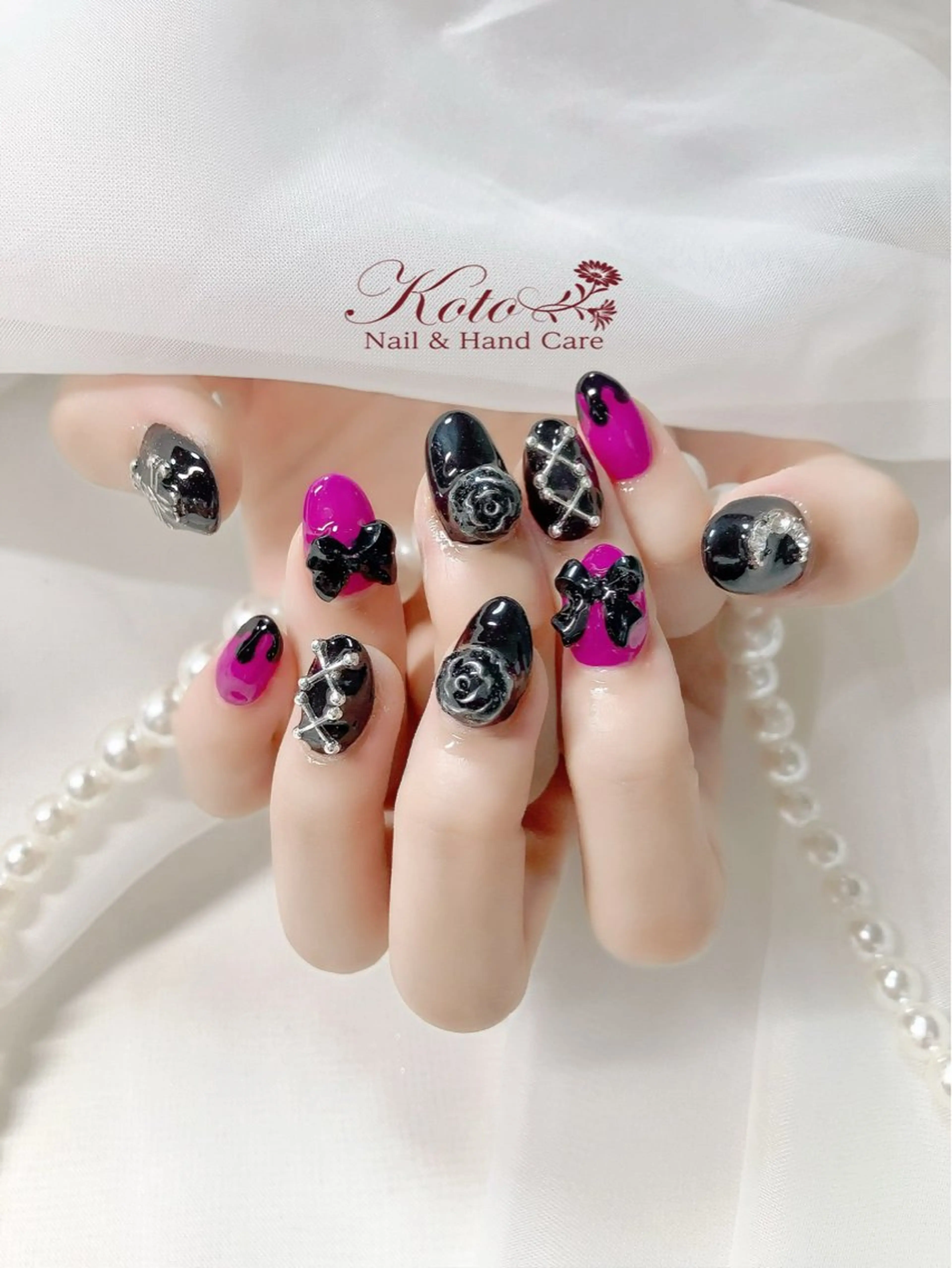 ネイル 長さ出し ジェルネイル 持ち込み ニュアンスネイル 赤色 ハンドネイル Nail Salon KOTOのネイルデザイン