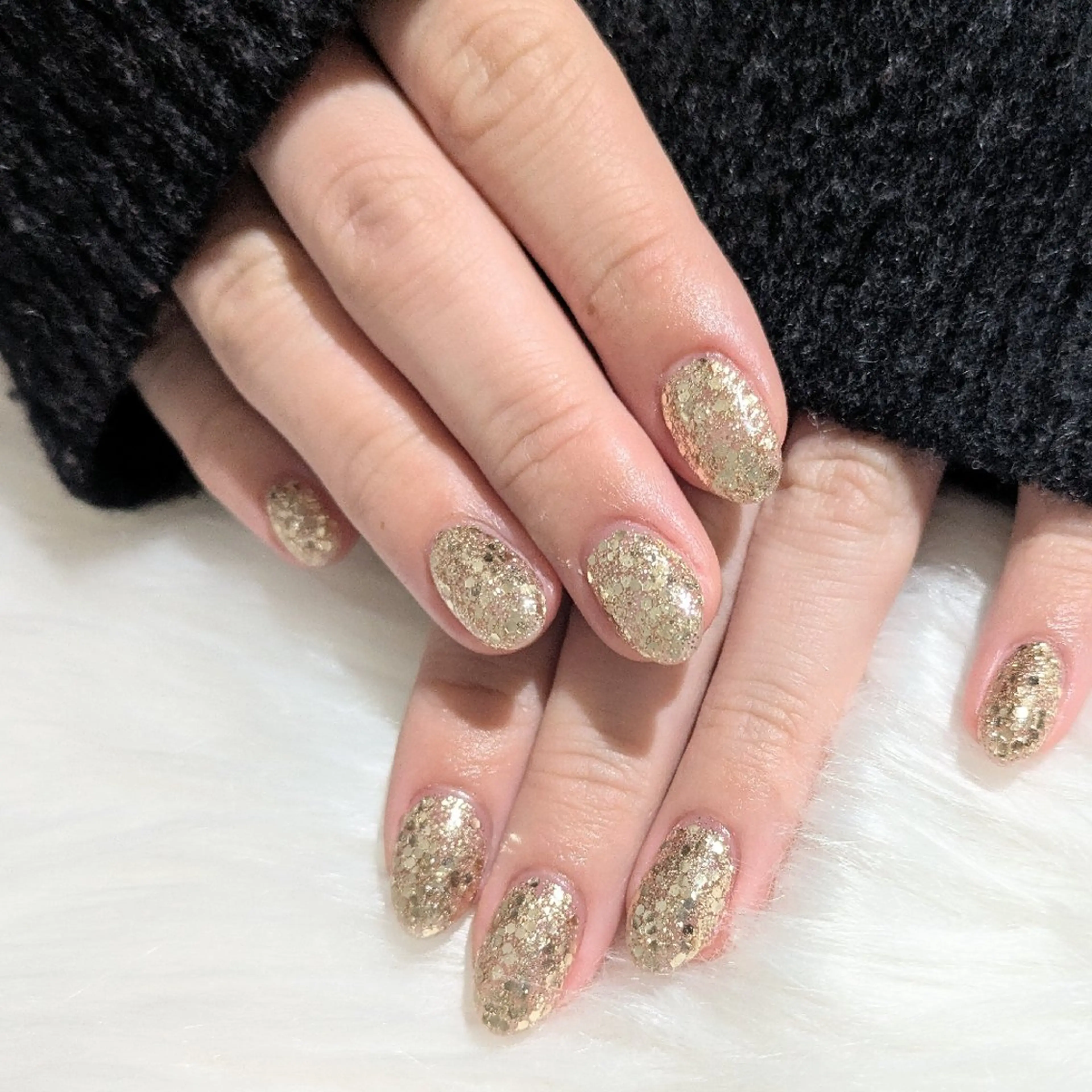 ネイル ラメ(グリッター) ワンカラーネイル 冬ネイル クリスマス as.nail あやのネイルデザイン