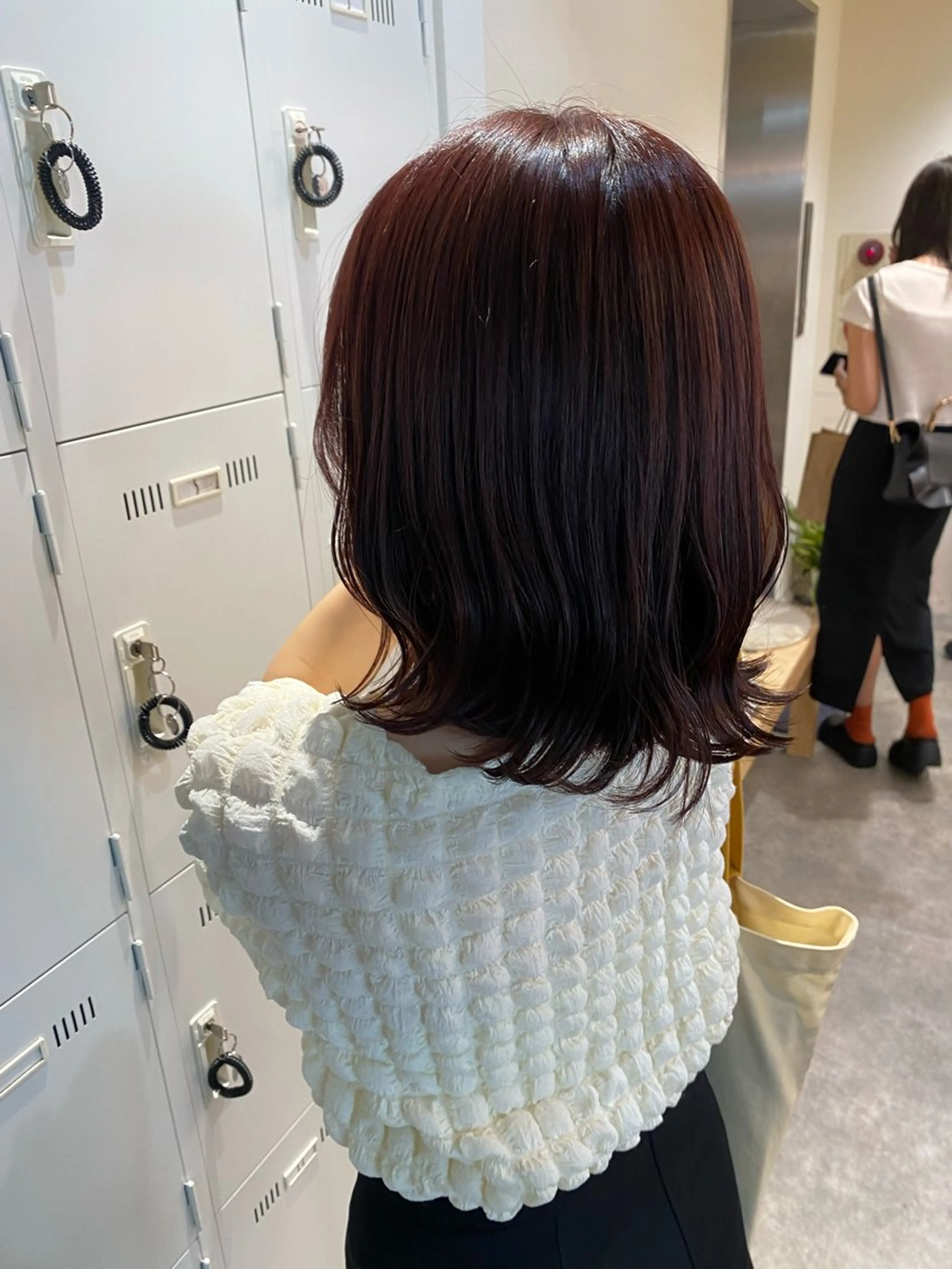 ミディアム カラー ヘアアレンジ レッドカラー カット ヘアカラー ボブ /ニュアンス/ satomi🧸💖のヘアスタイル