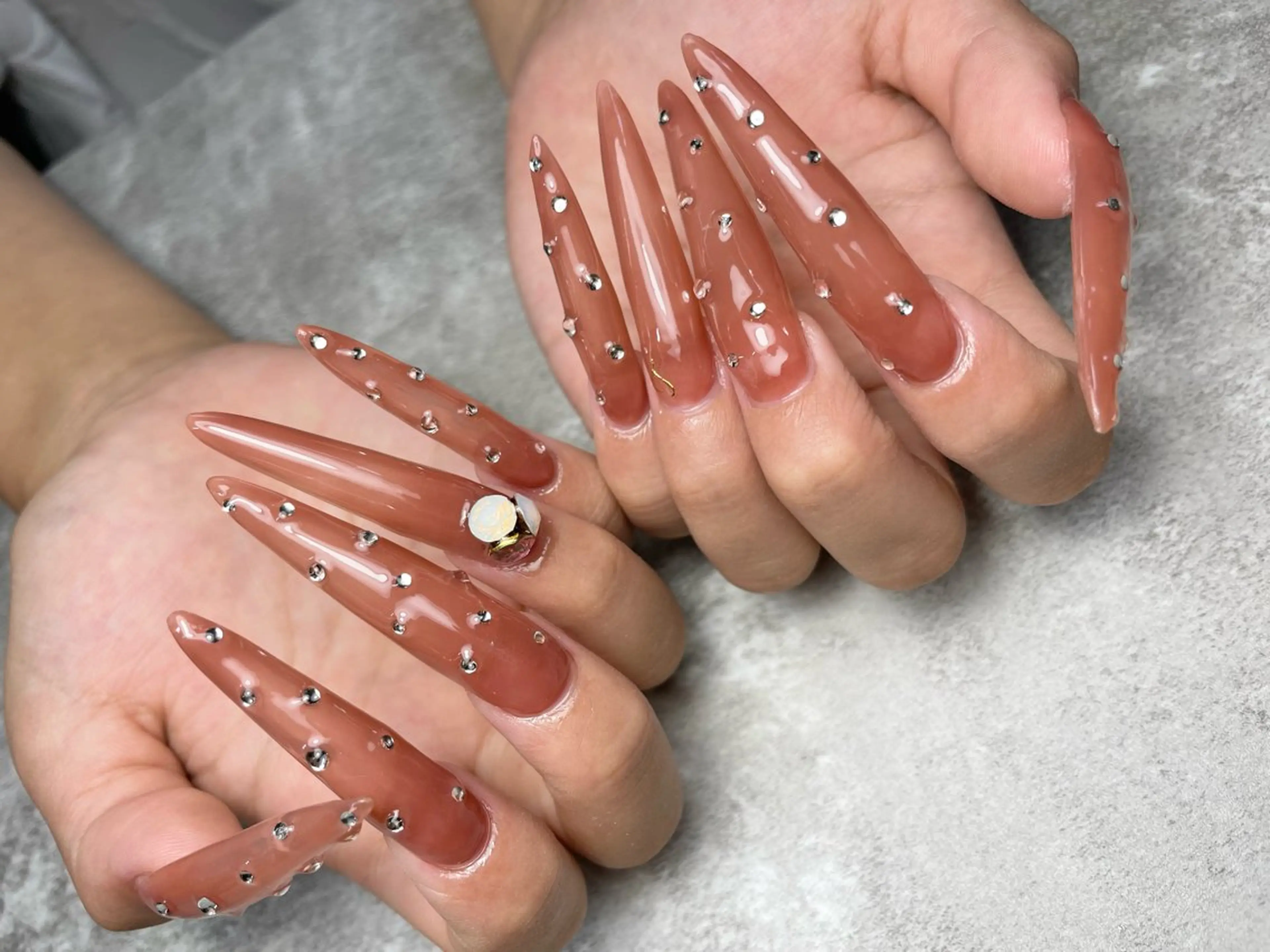 ネイル ロングネイル ハンドネイル Y's nailのネイルデザイン