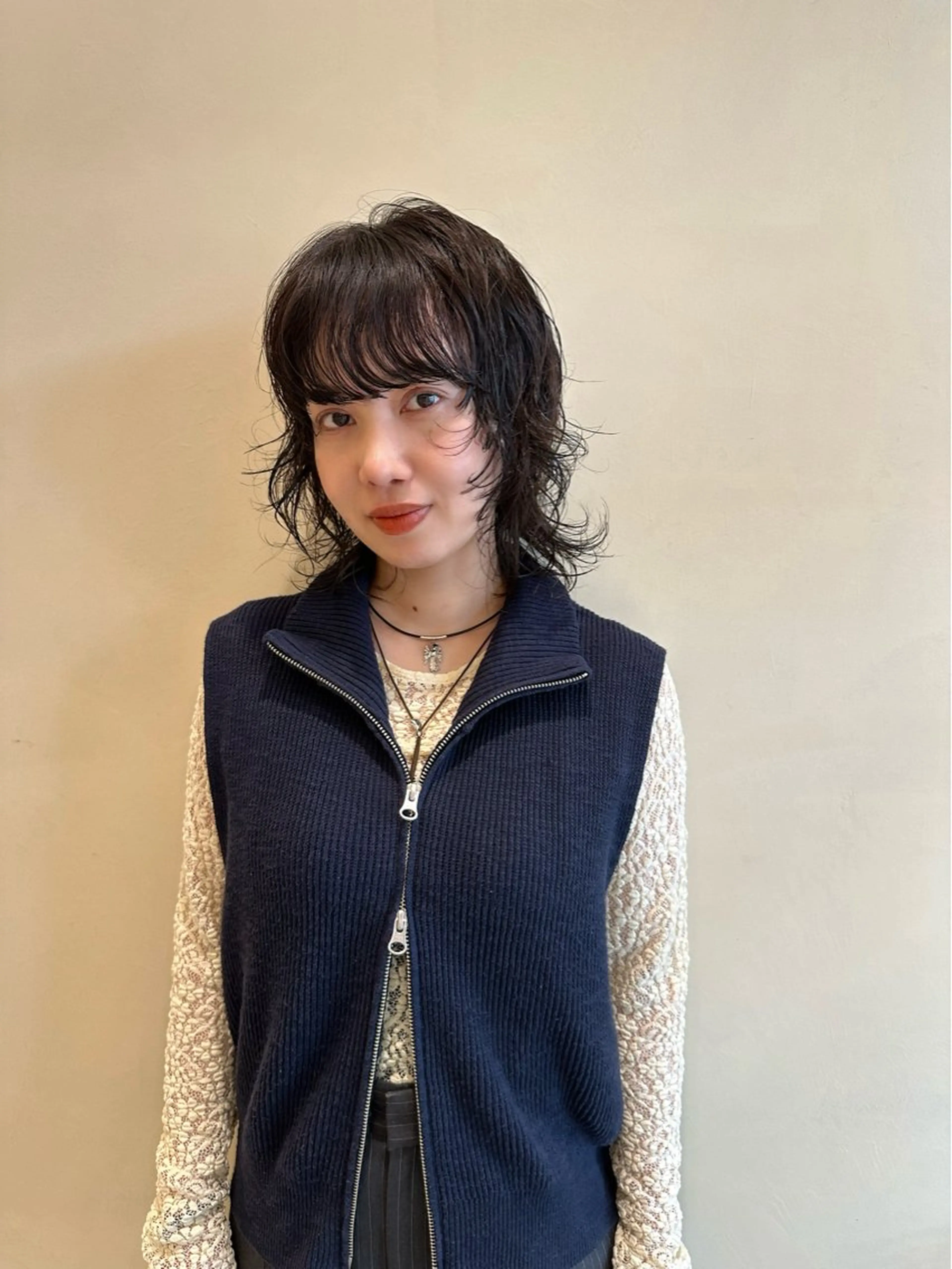 前髪パーマ+前髪カット+1ステップトリートメントの写真