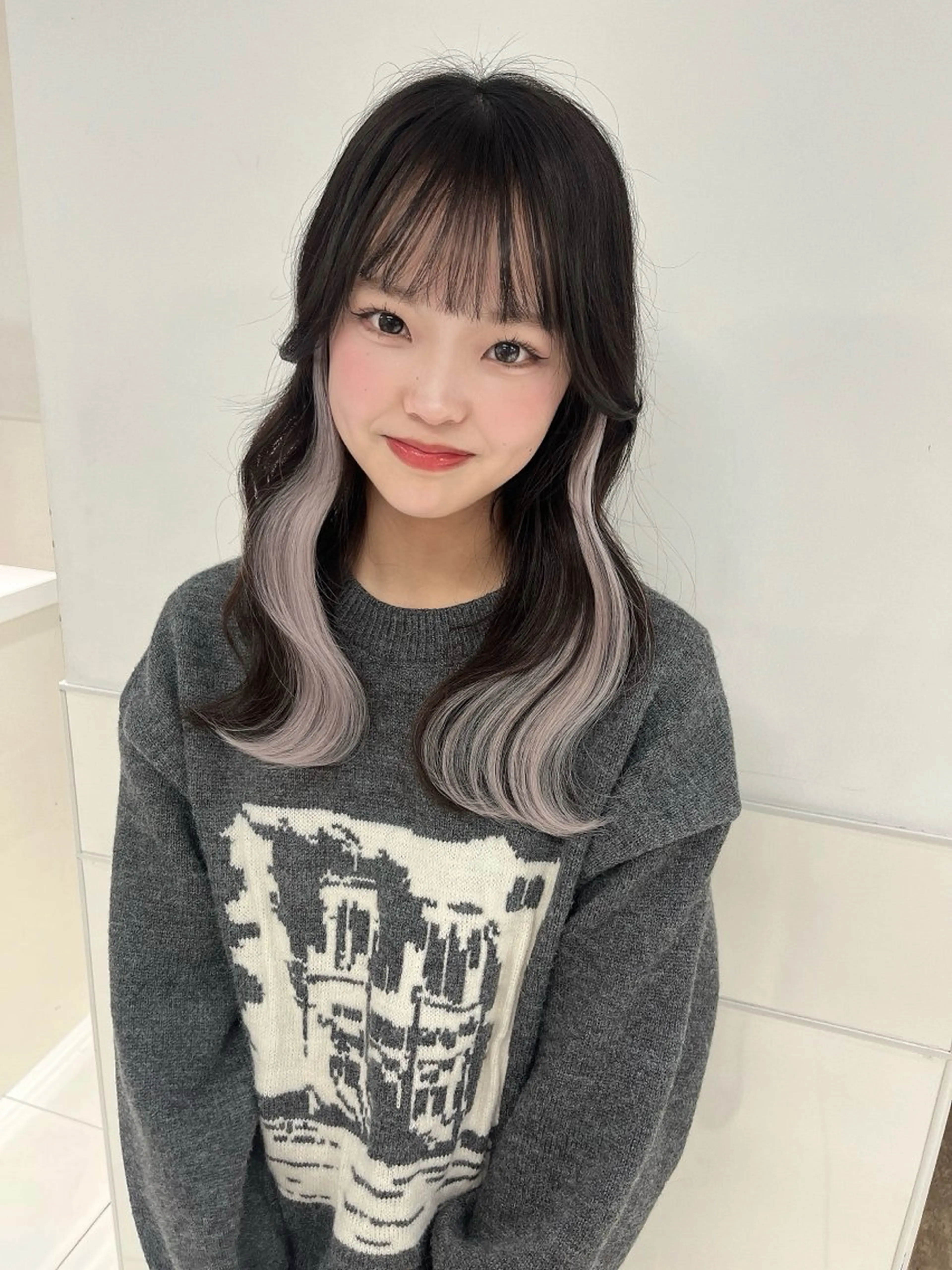 ロング シールエクステ エクステ エクステ りおな/エクステ /ミルクティーカラーのヘアスタイル