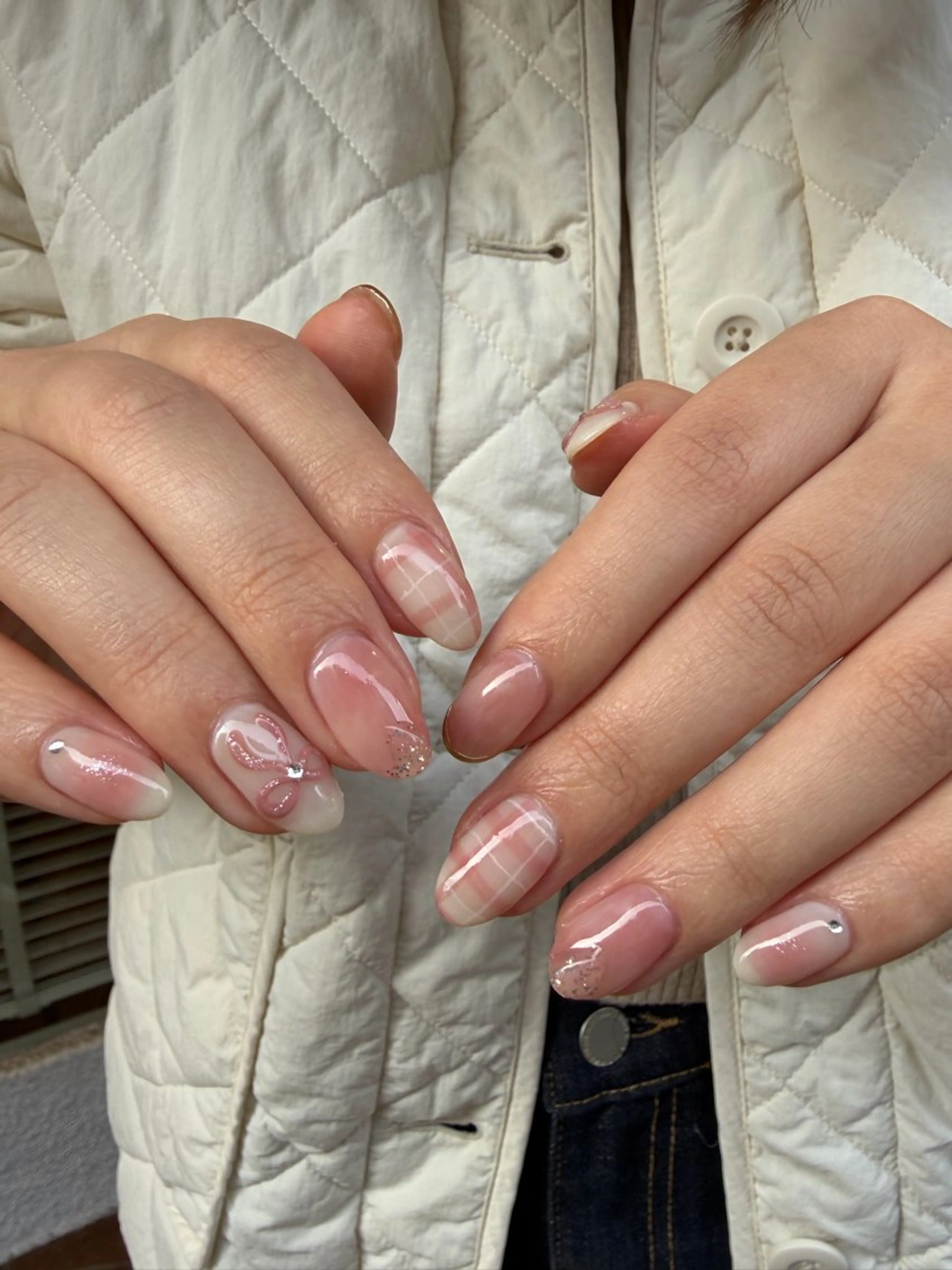 ネイル 桜ネイル ピンク ハンドネイル ballie／小野原 なつみのネイルデザイン