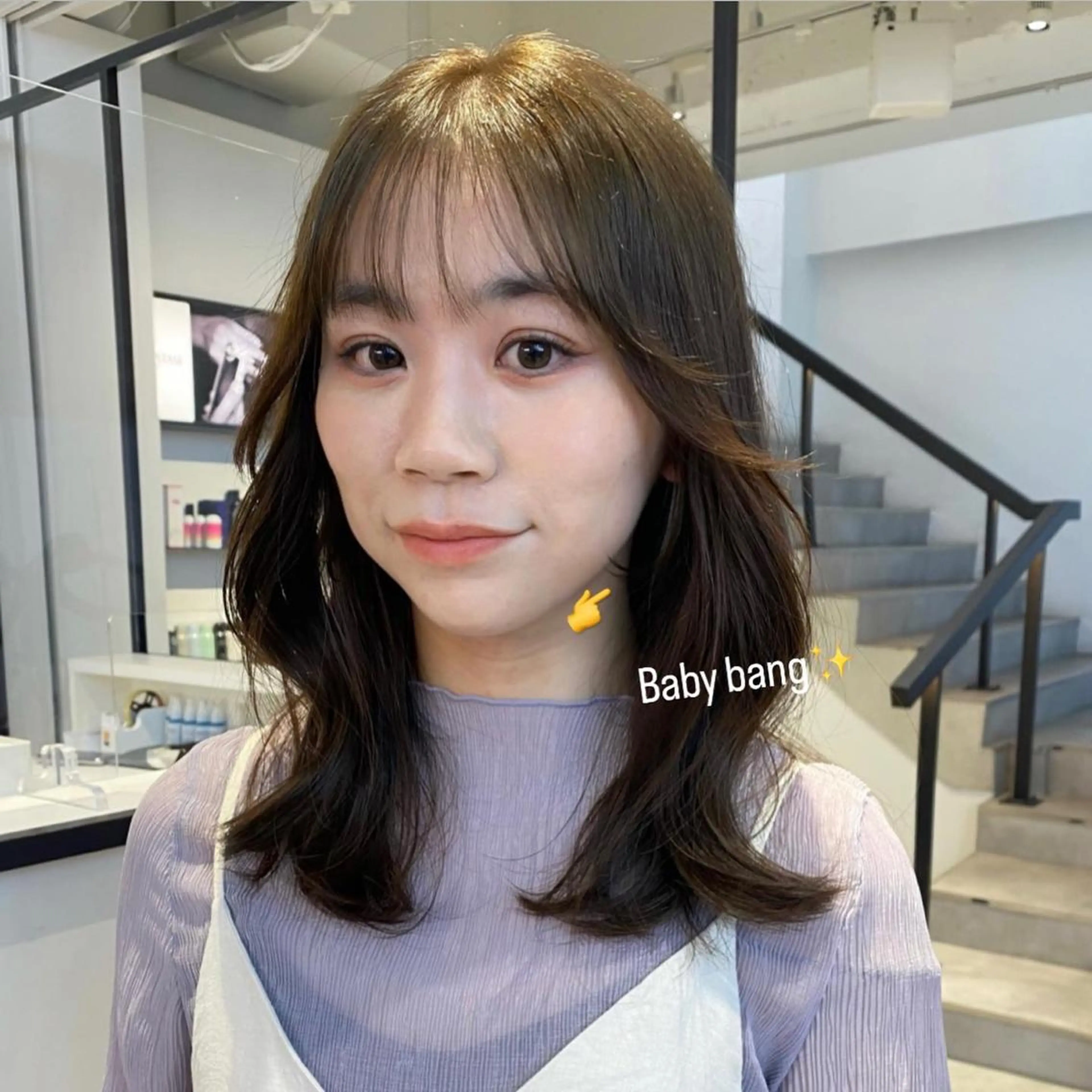 ミディアム ヘアカラー レイヤーカット カノン🩷のヘアスタイル